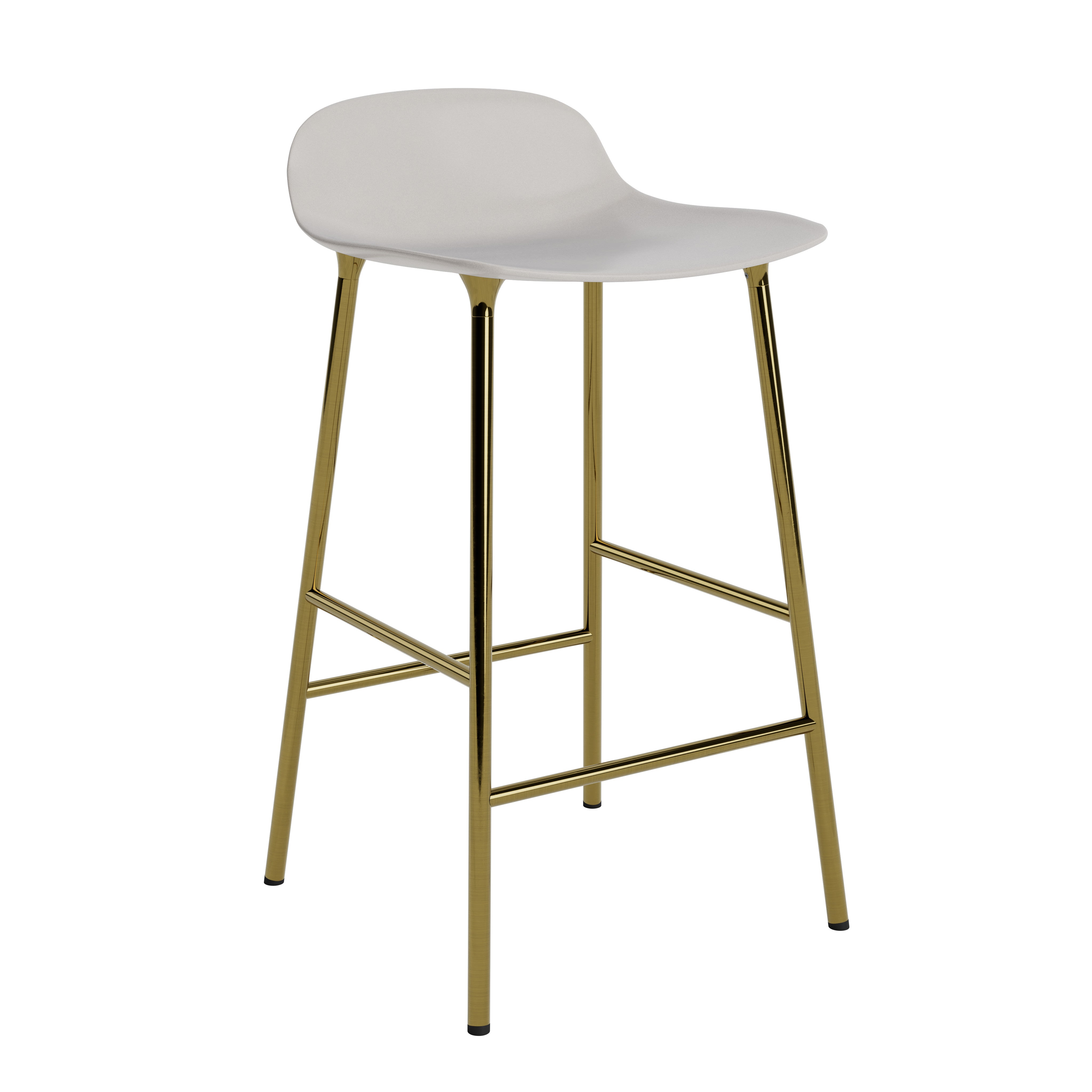 Hocker forms warm gray with a golden base