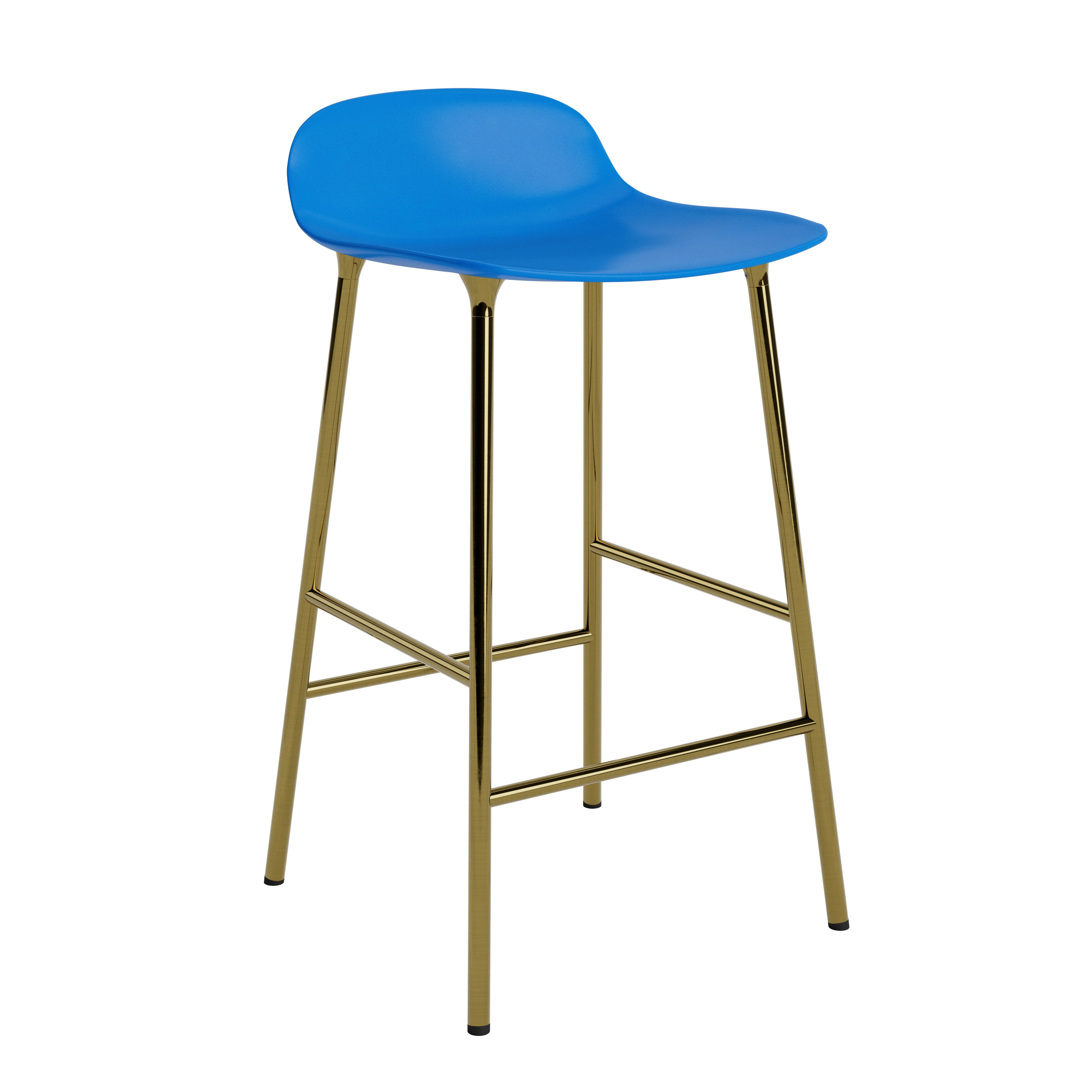 Blue Hocker Form with a golden base