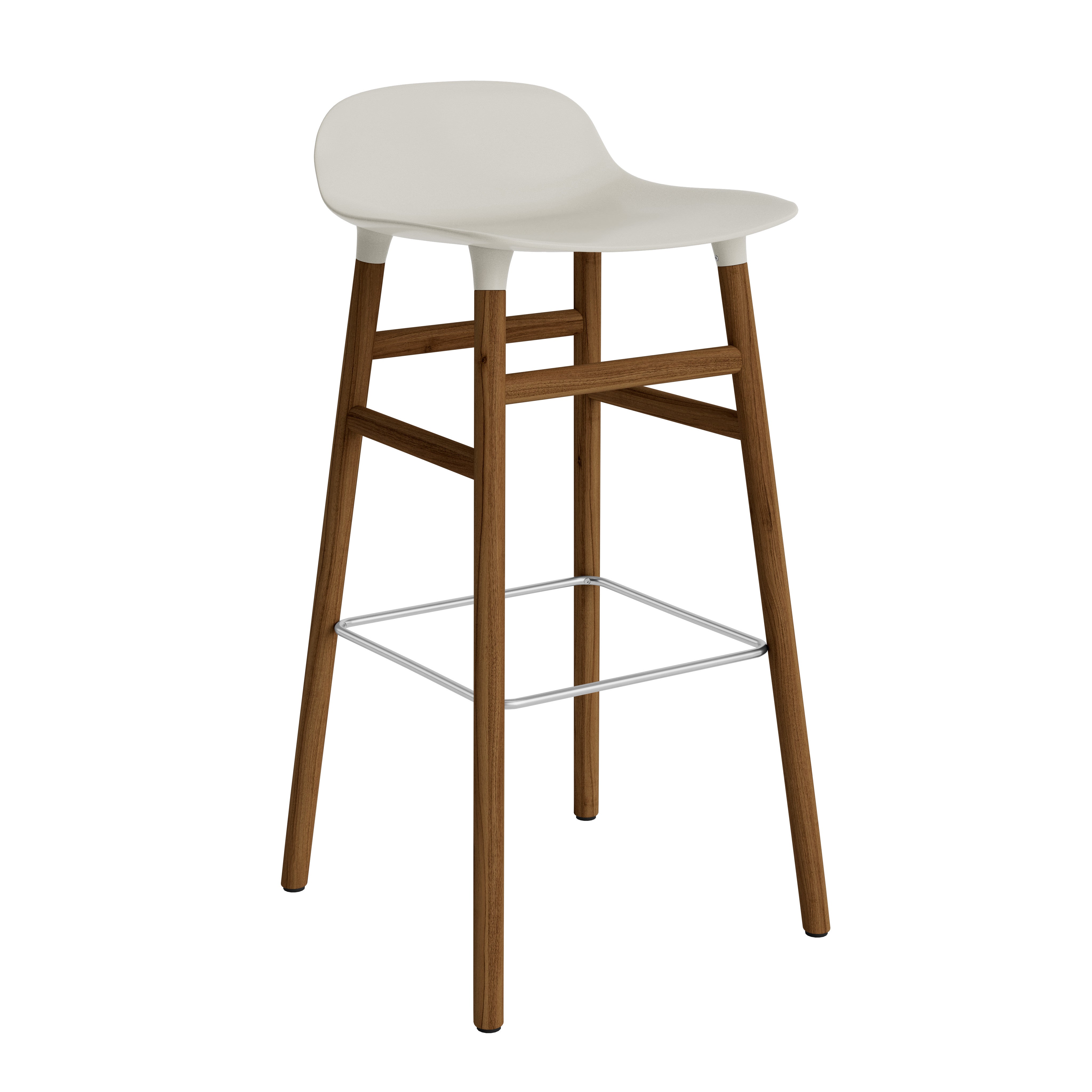 Hocker of light gray forms with a nutty base