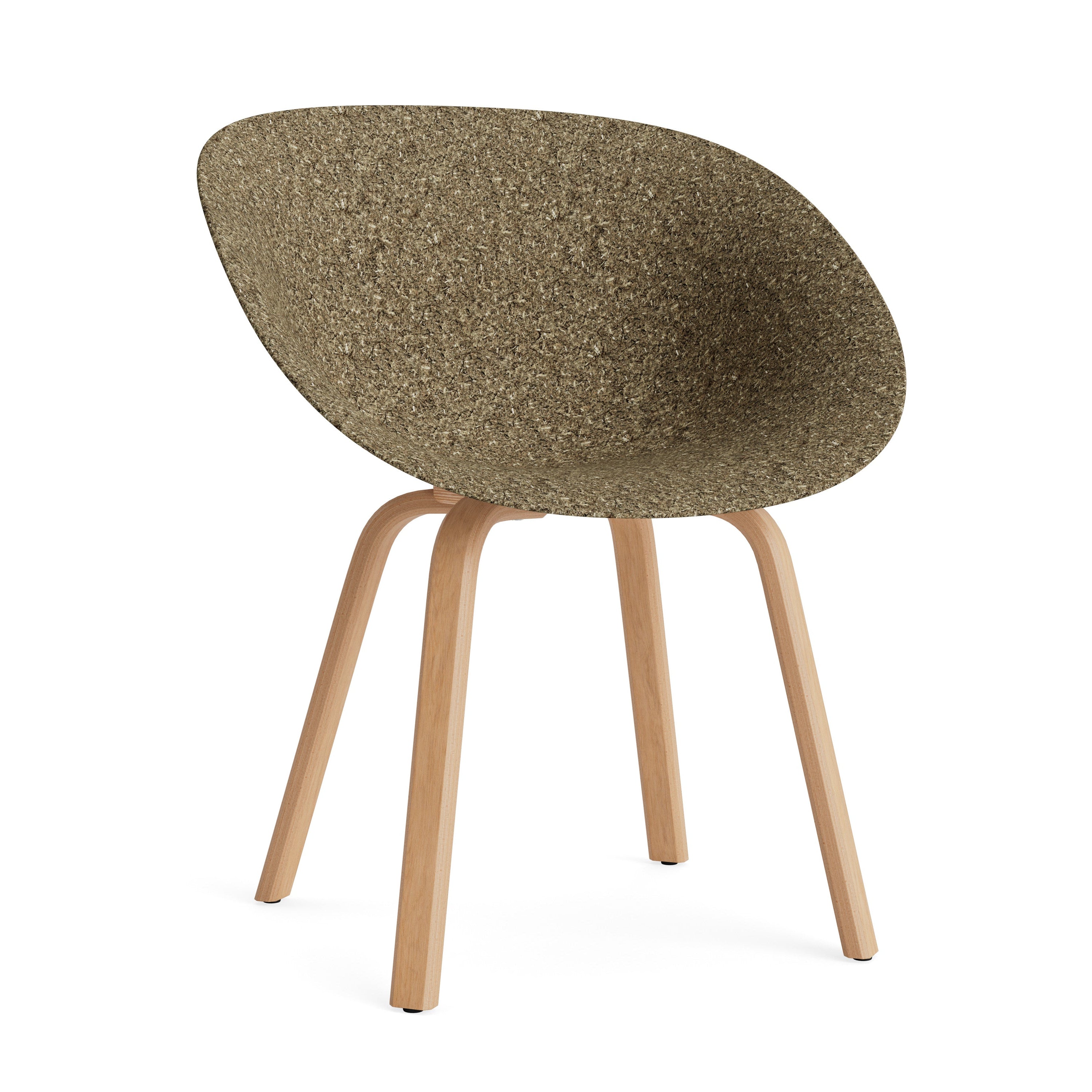 Armchair Green Mat chair with a beech base [Ola]