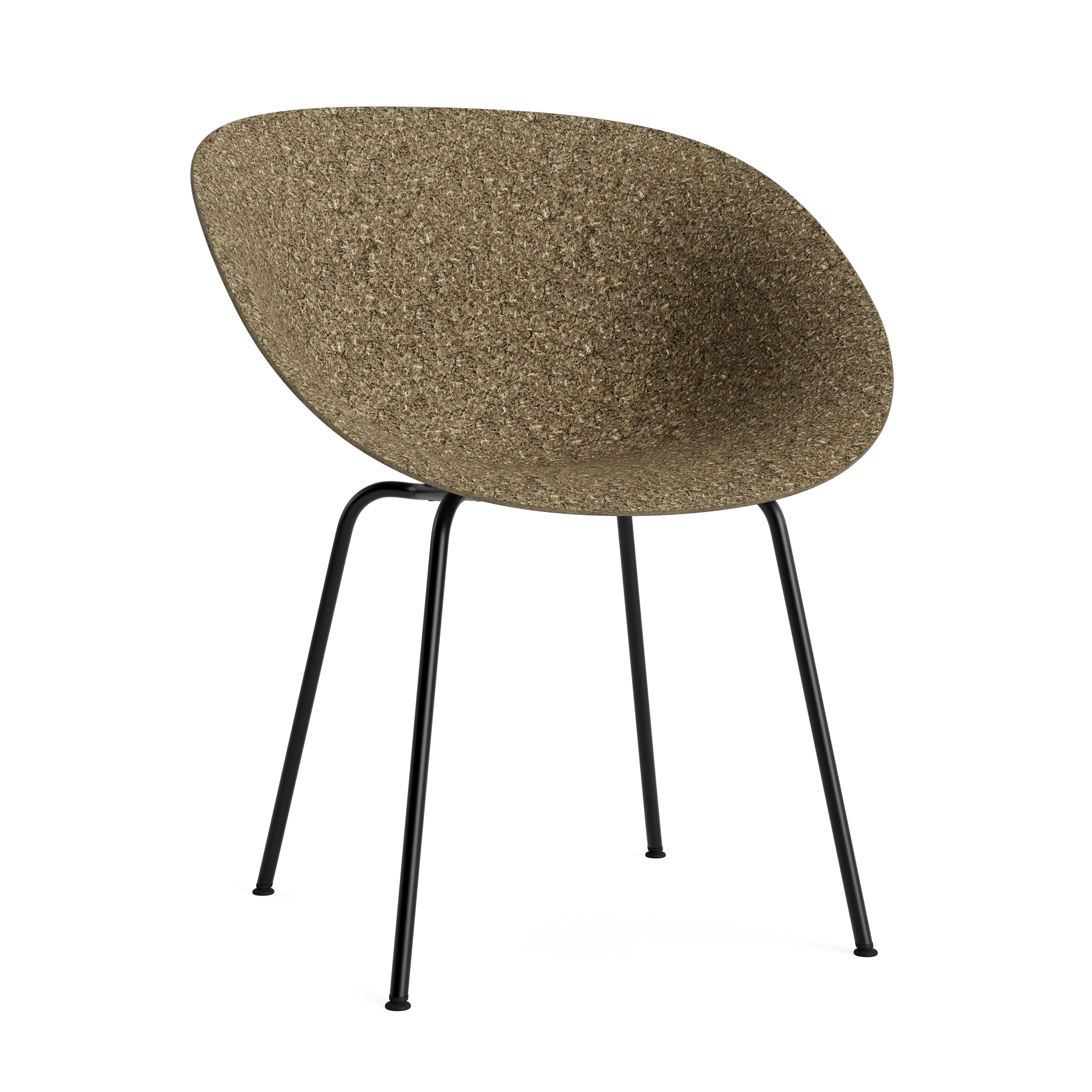 Armchair Green Mat chair with a black base [Ola]