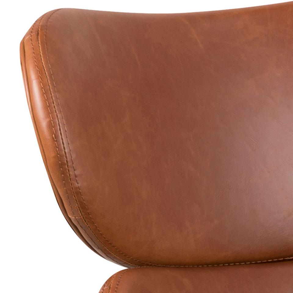 CAZAR Armchair Ecoskóra Brandy with a black base