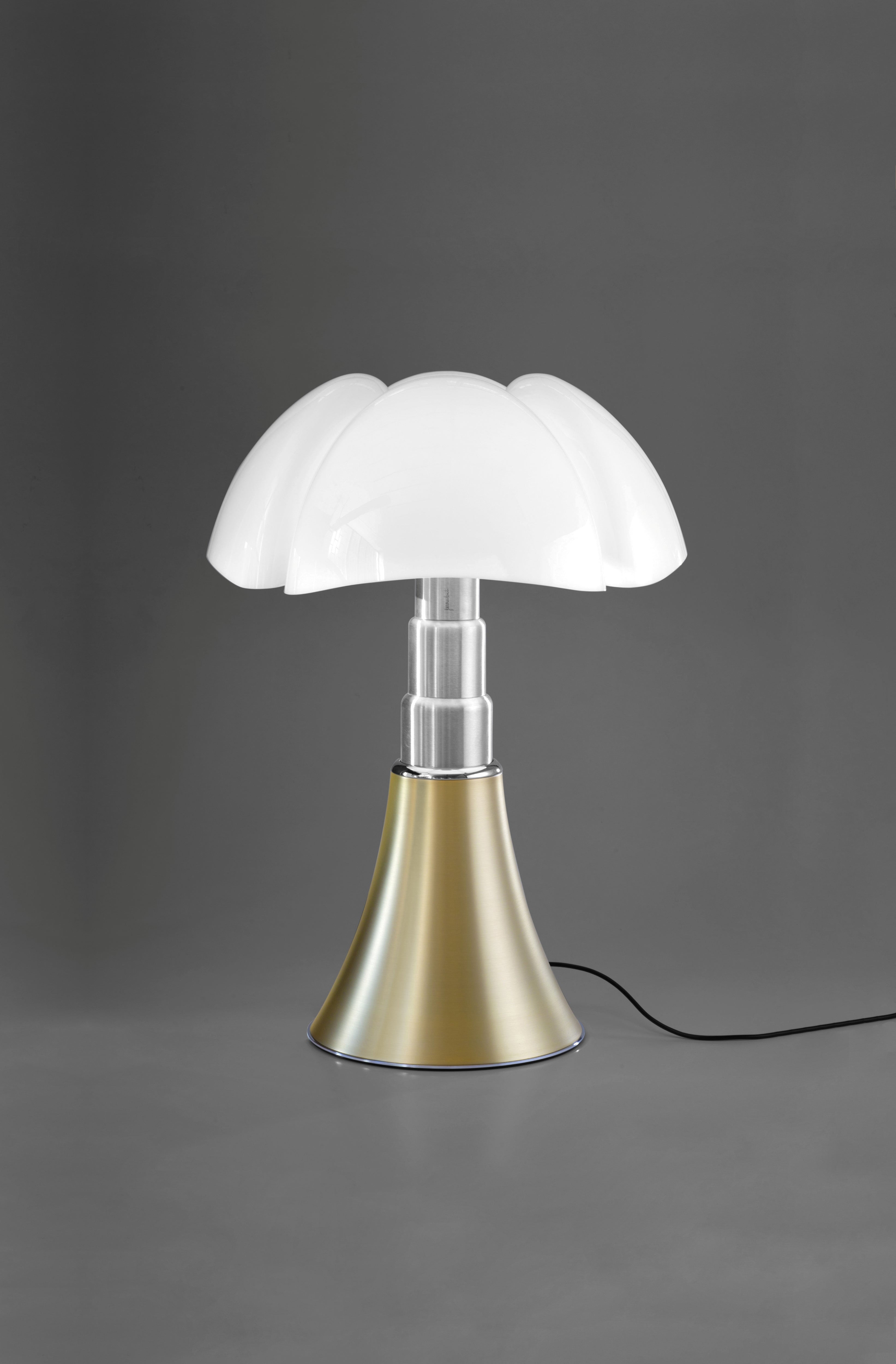 PIPISTRELLO Table Lamp with Opal Shade and Brass Base