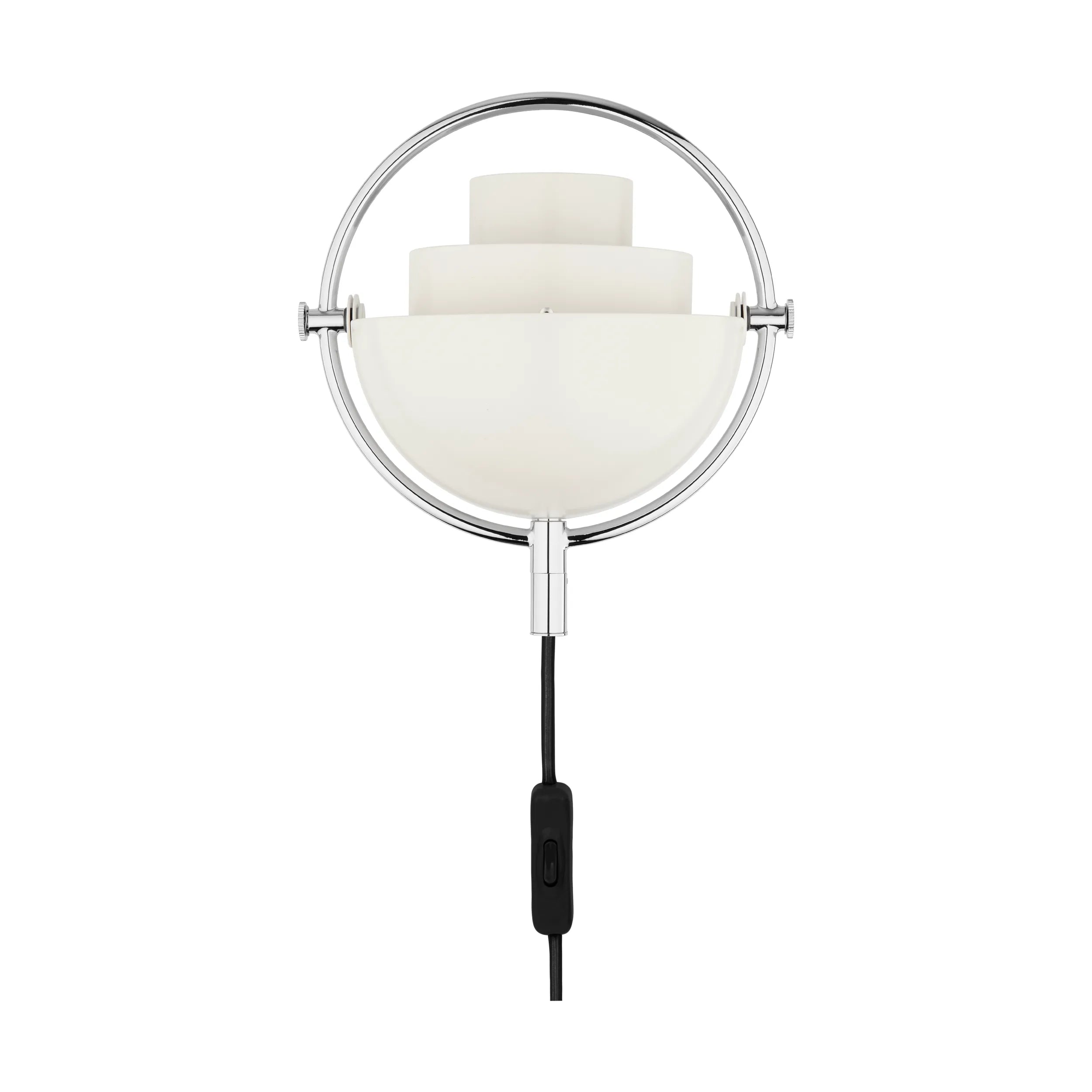 MULTI-LITE wall lamp in white with a chrome base