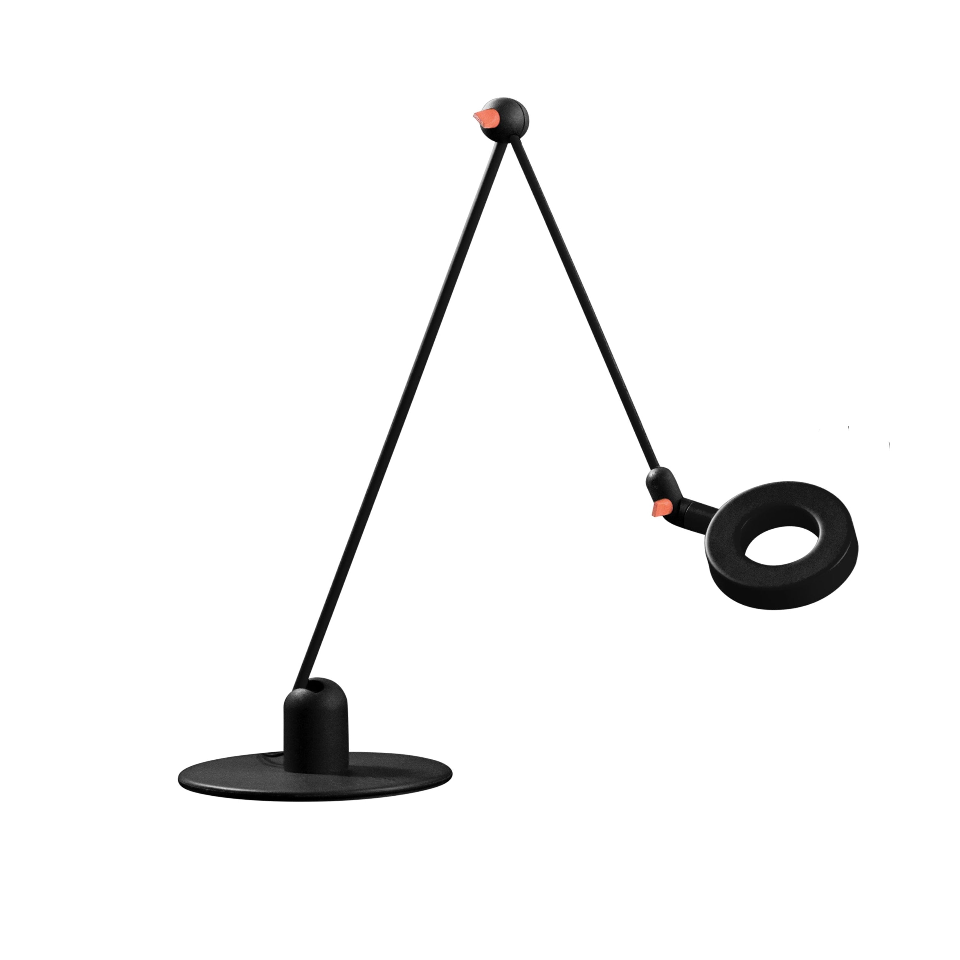 Lampa biurkowa L'AMICA czarny z koralowym