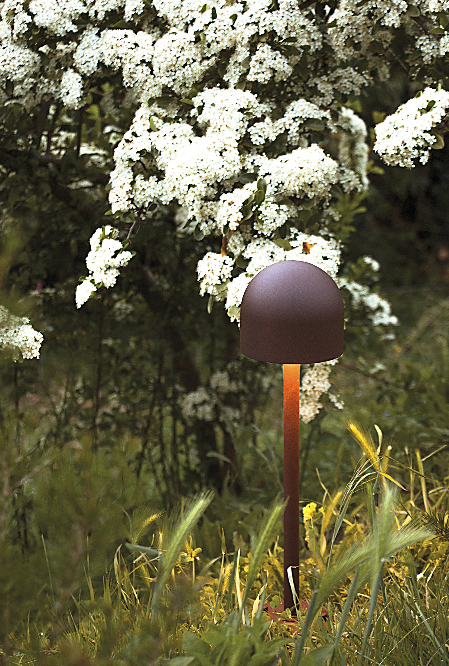Outdoor floor lamp BOLETO brown