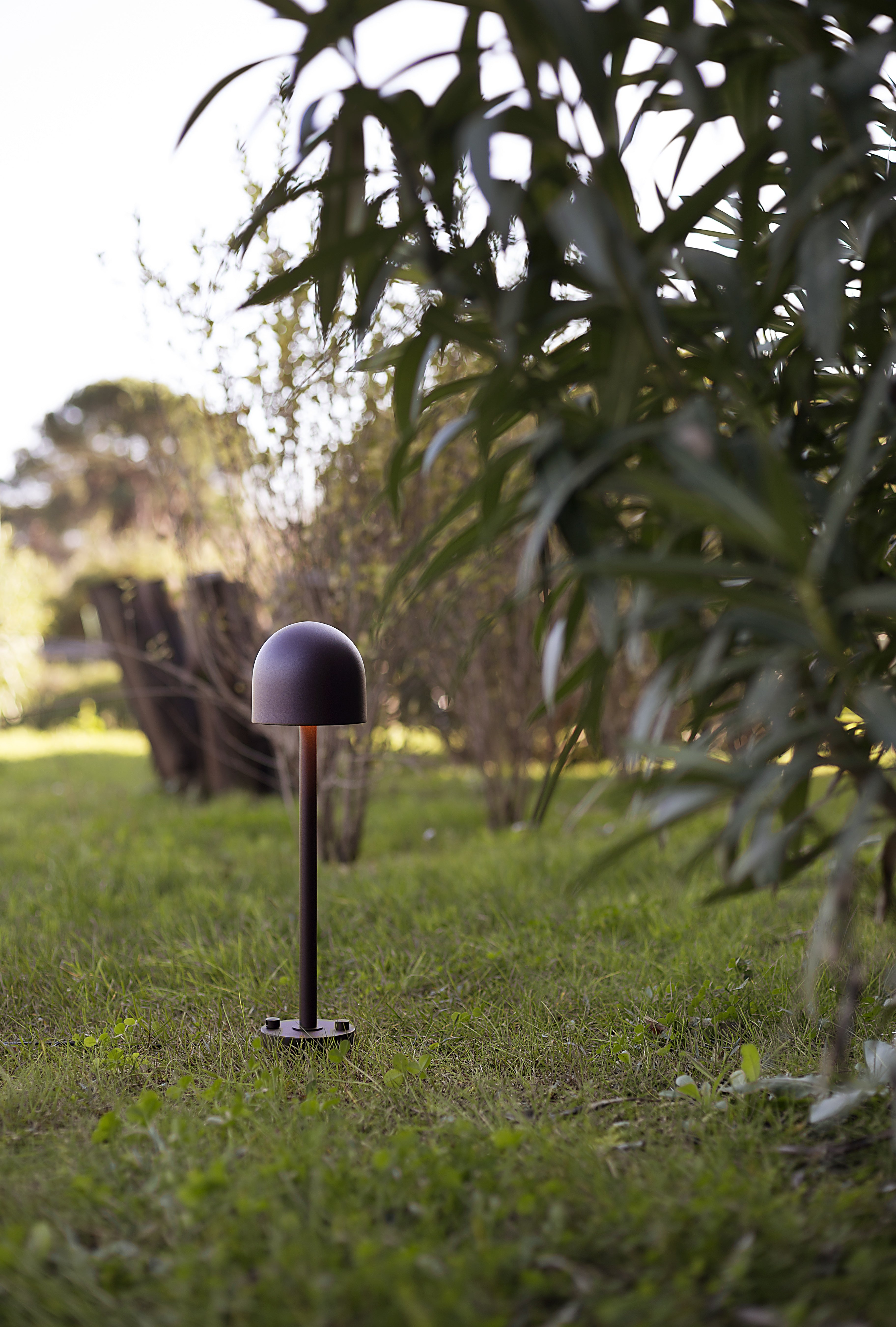 Outdoor floor lamp BOLETO brown