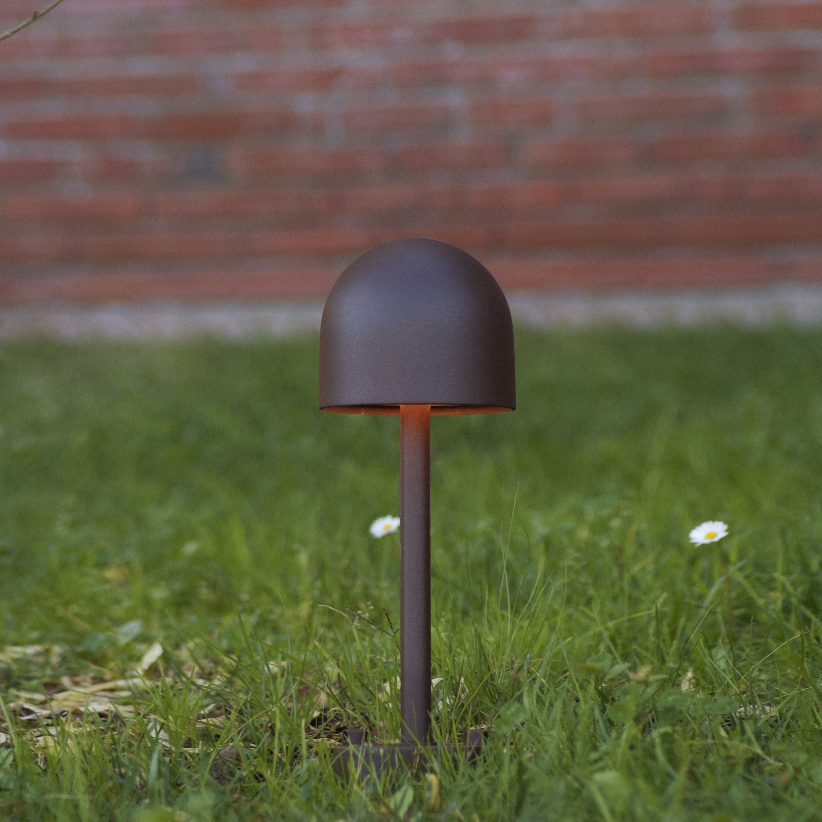Outdoor floor lamp BOLETO brown
