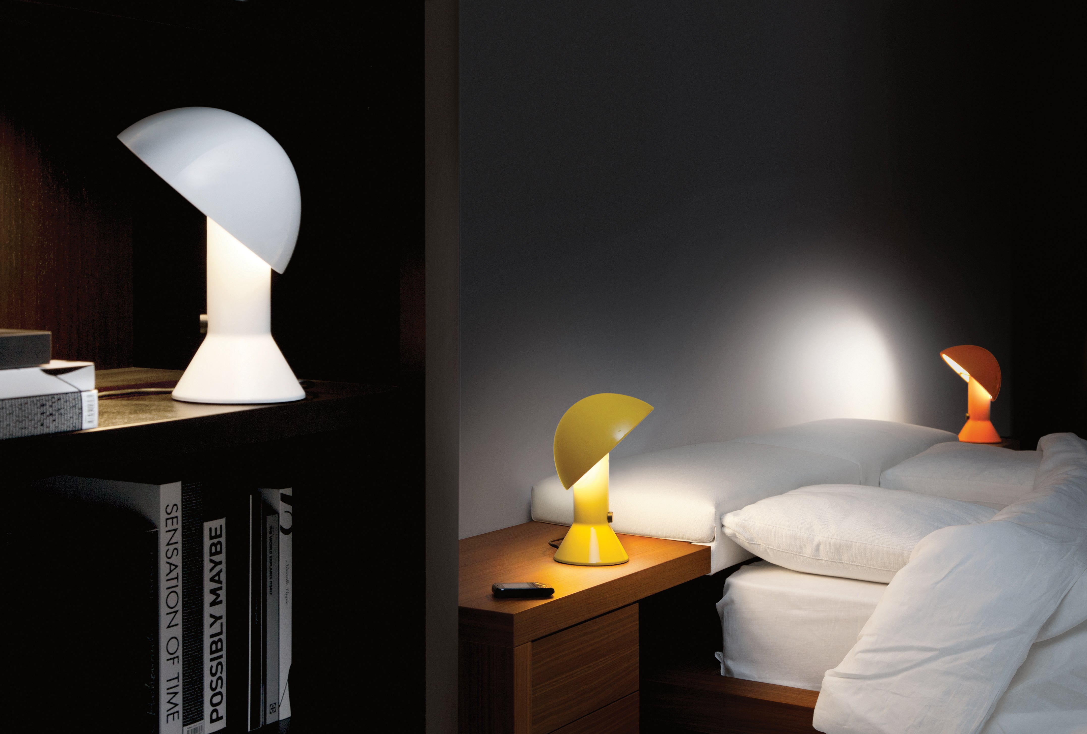 ELMETTO Table Lamp in Glossy White