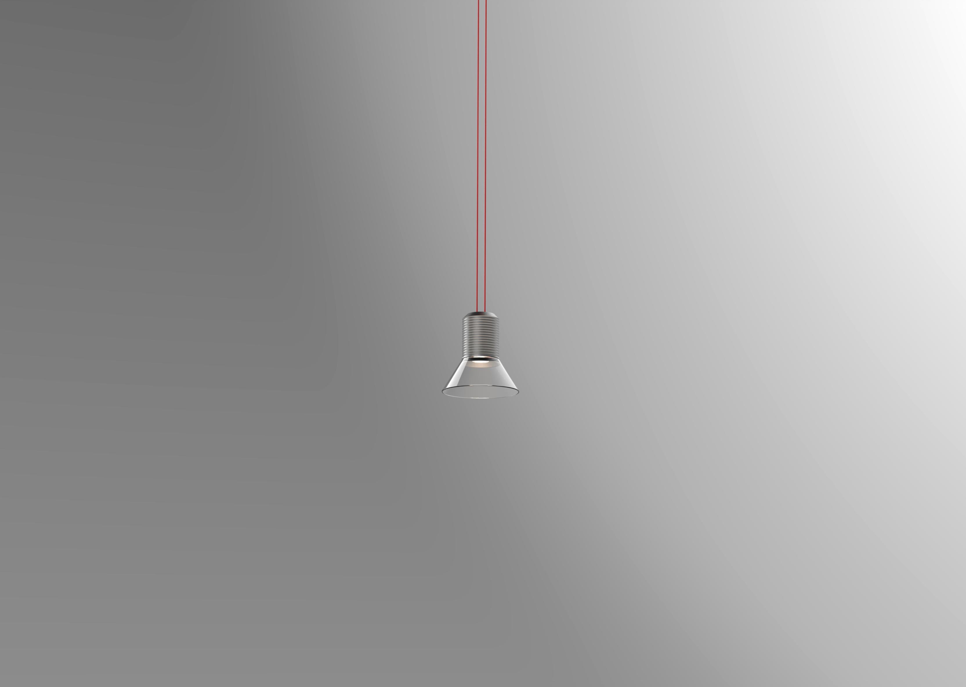 DIA ceiling lamp in transparent with matte gray elements