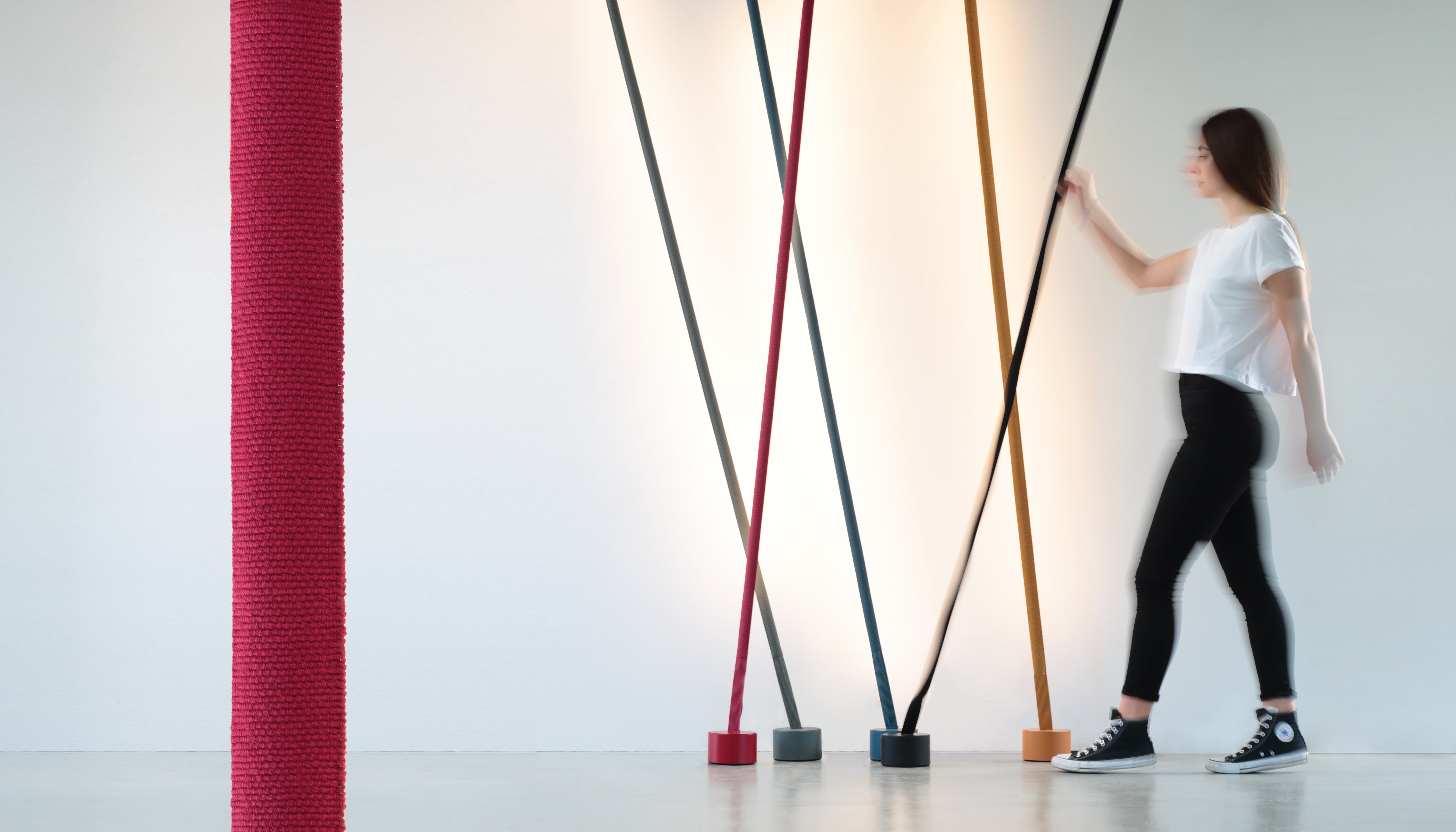 ELASTICA blue floor lamp