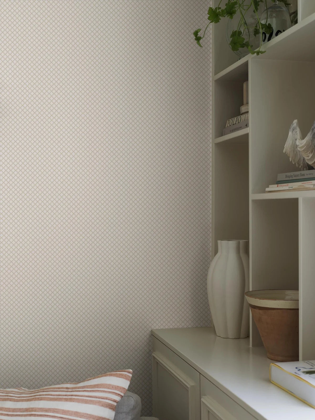 SELMA Beige Geometric Pattern Wallpaper