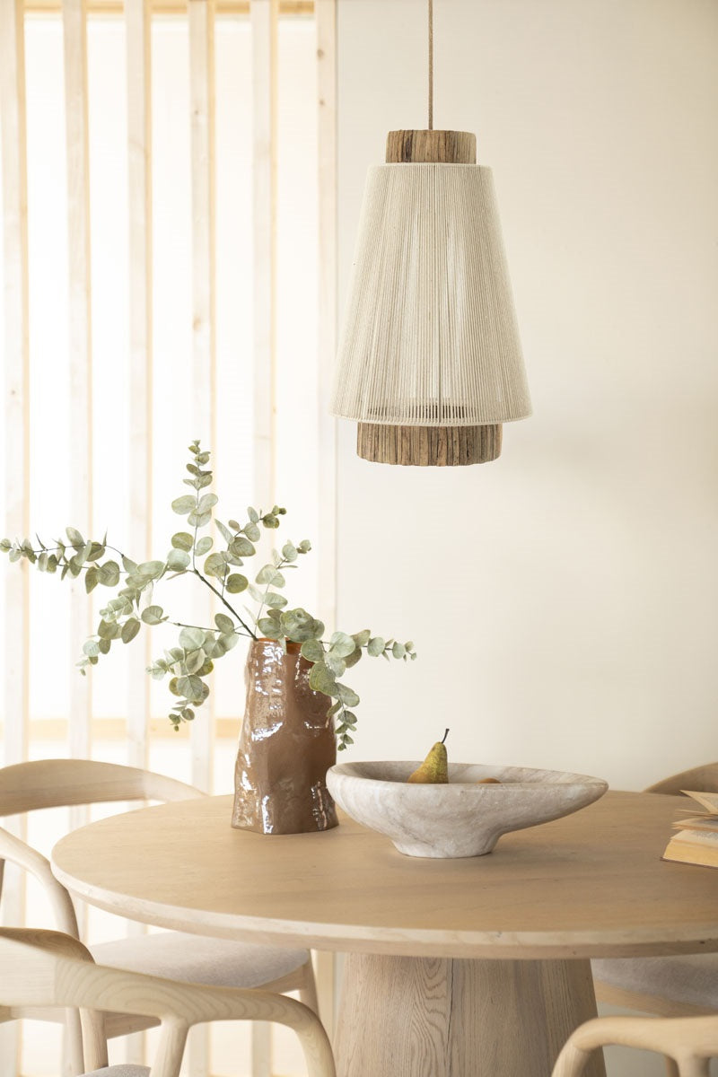 RAE 1 Pendant Lamp Beige with Brown