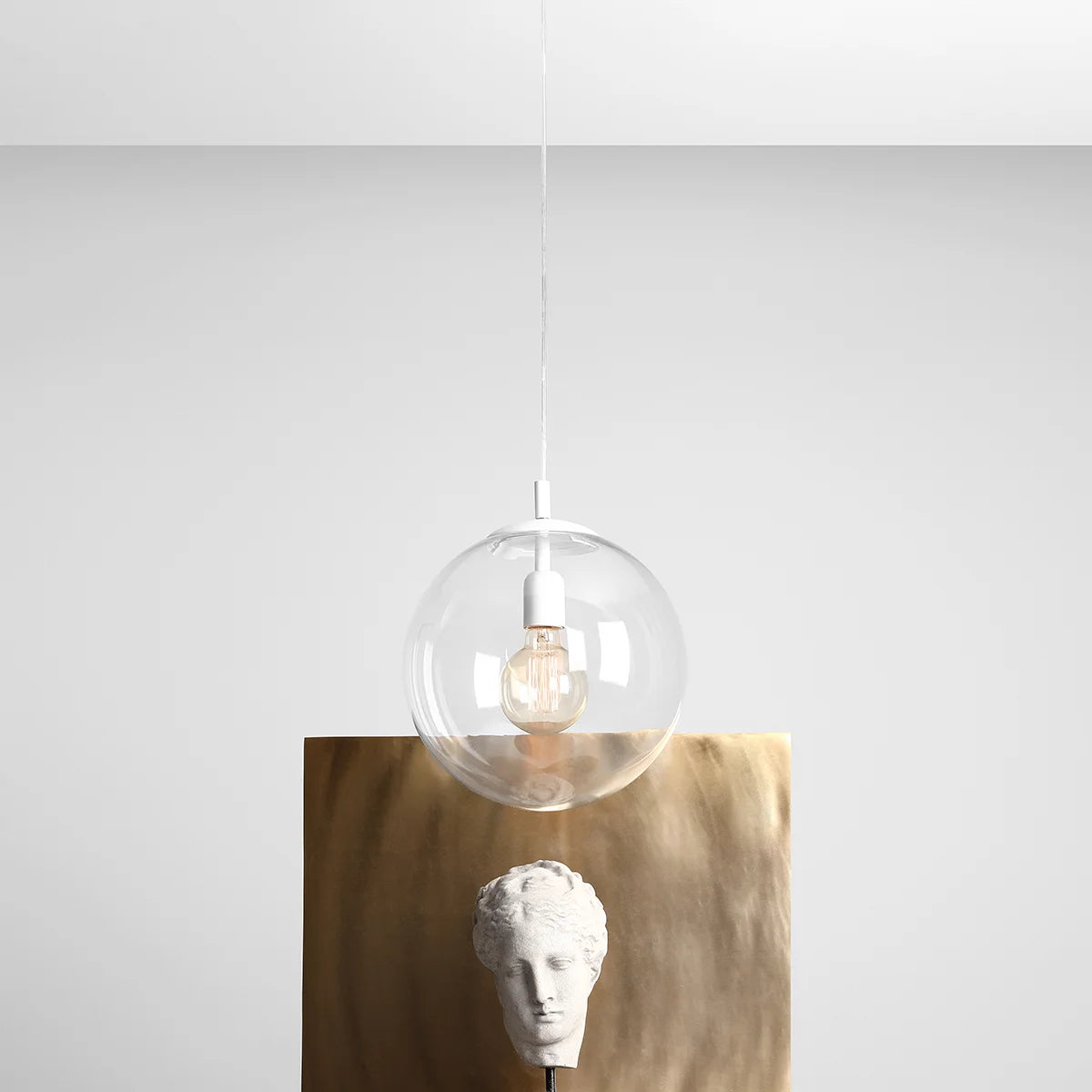 White Globe hanging lamp