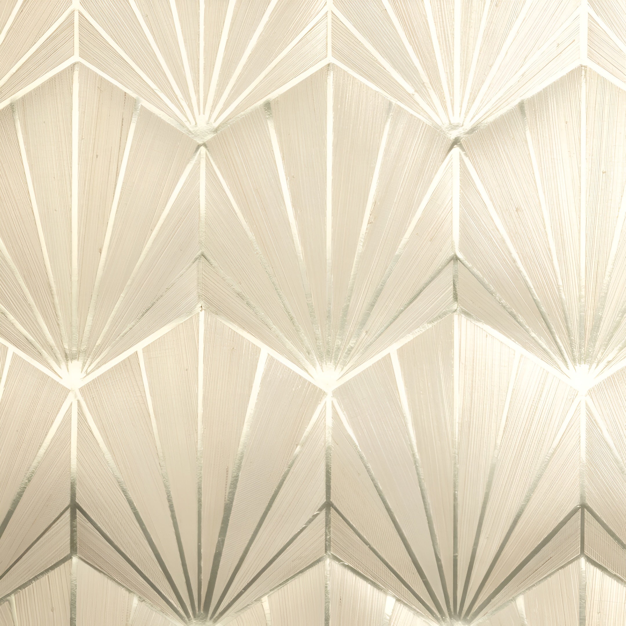 Metallic Natural Wallpaper Art Deco MAJESTÉ - BEIGE SABLE OR Beige
