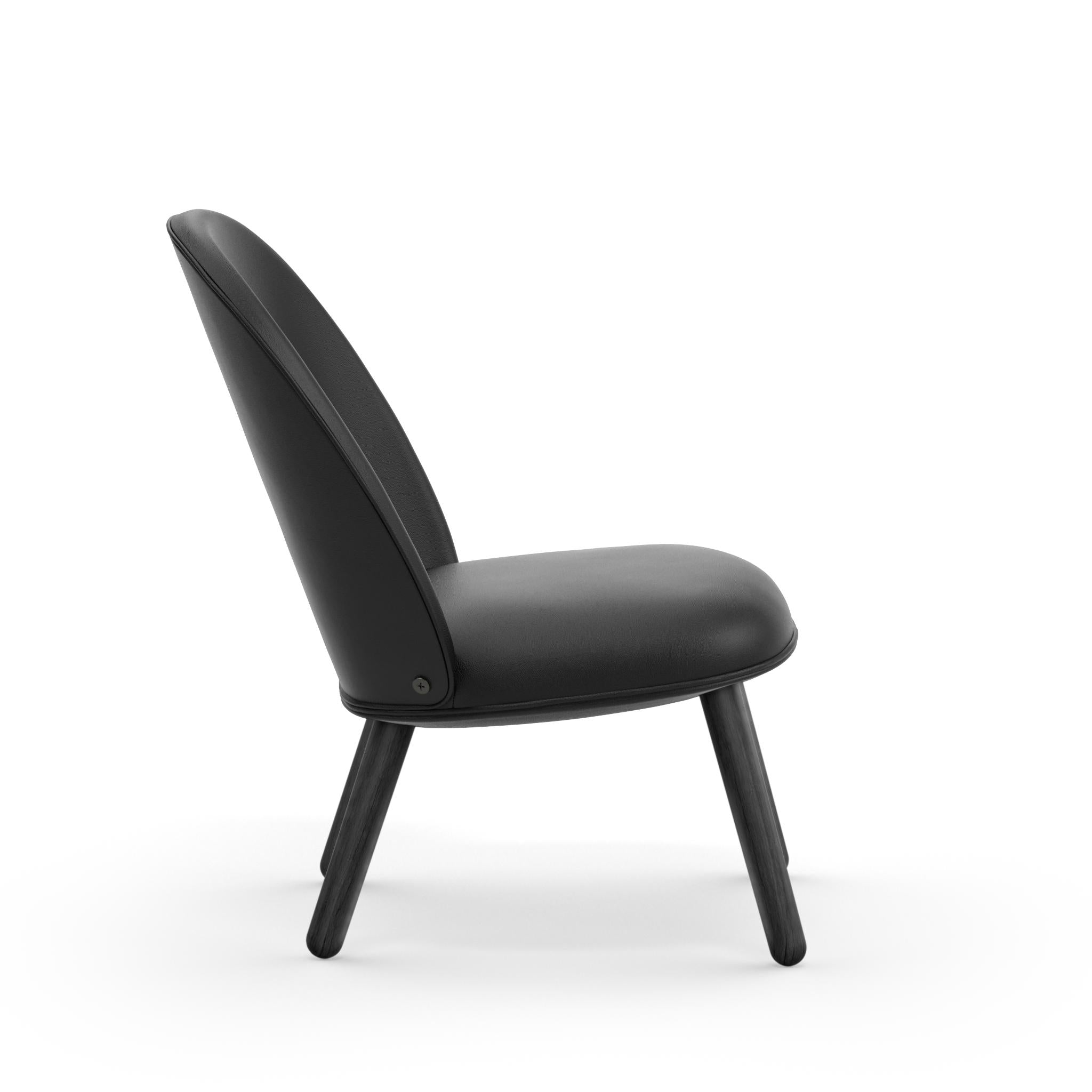 Ace armchair black oak wood