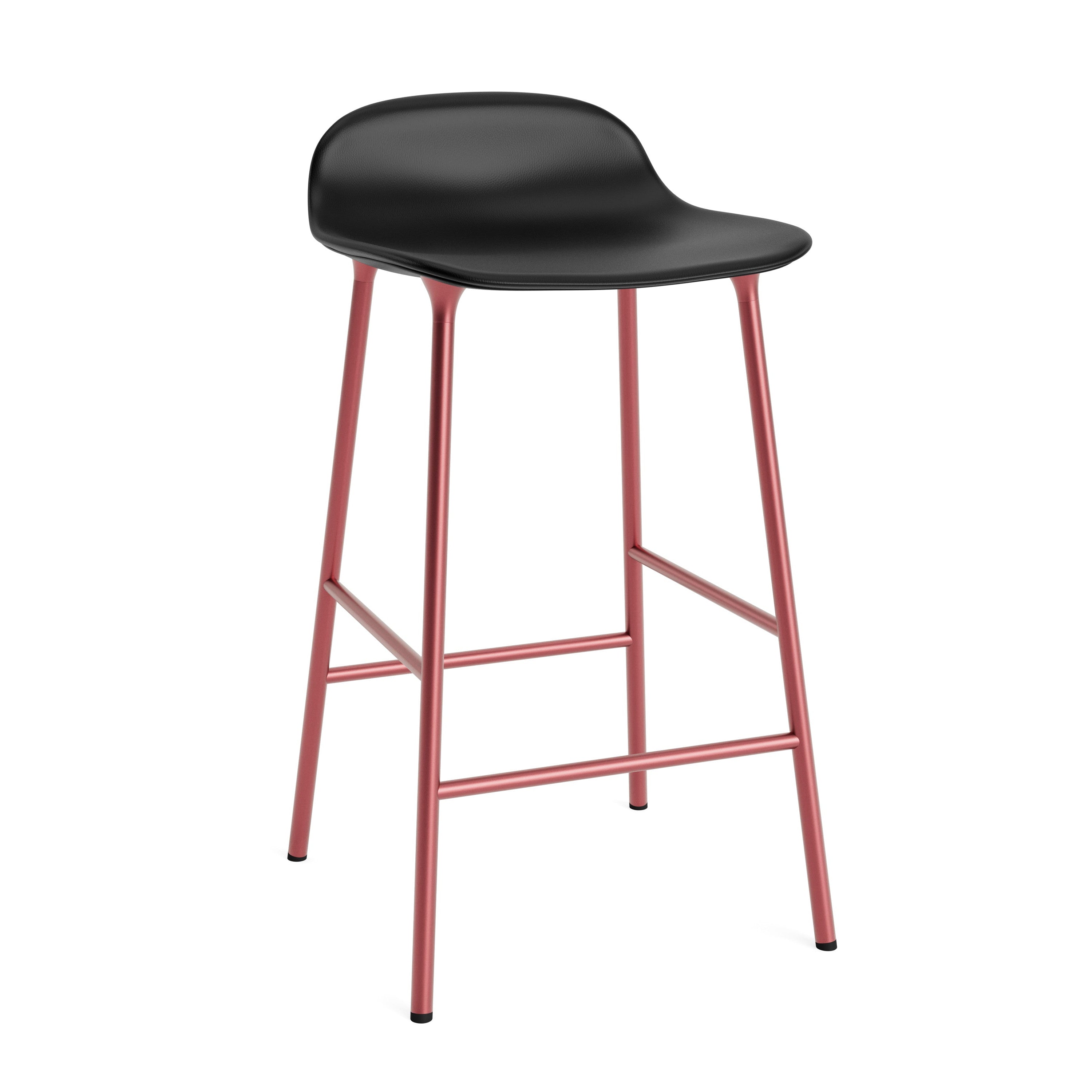 Upholstered forms with a burgundy base
