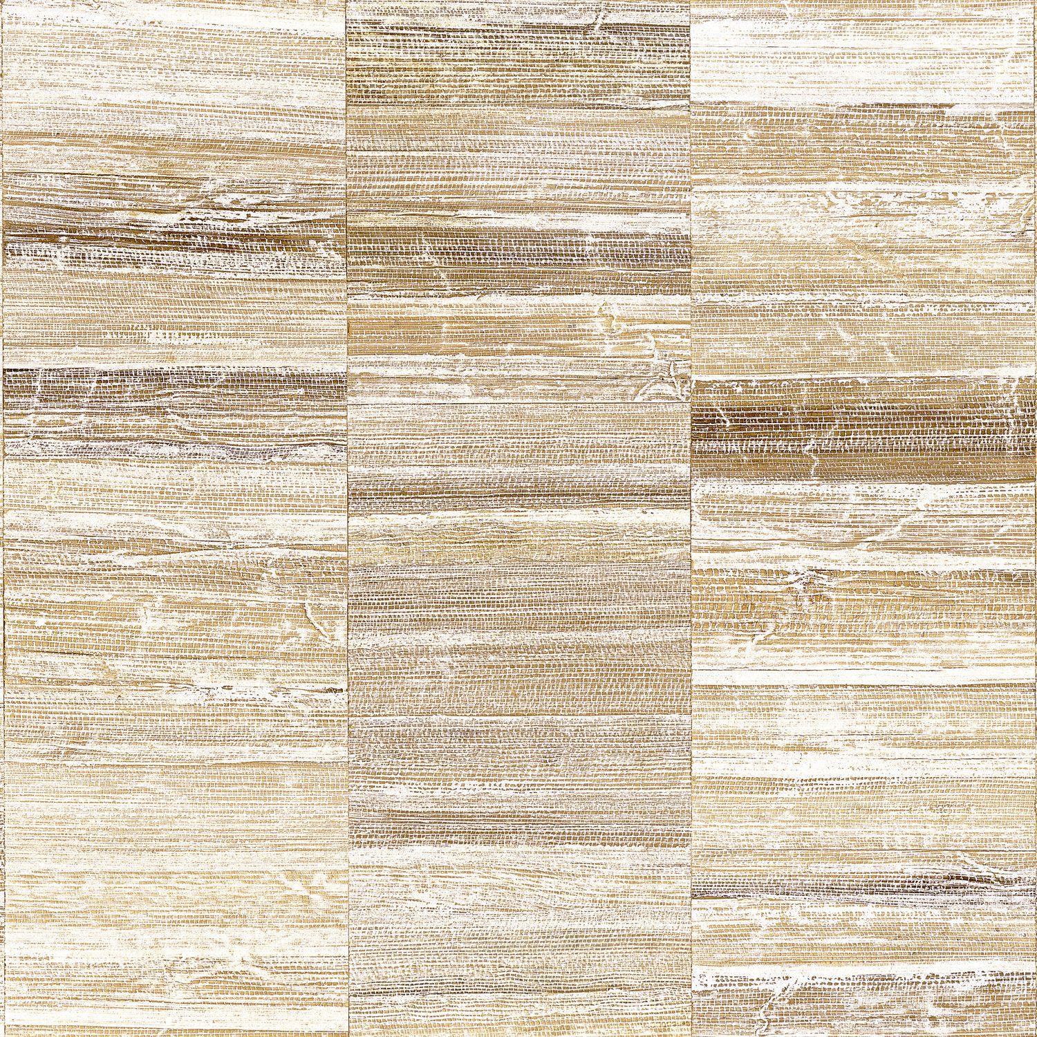 Natural structural wallpaper made from banana leaves BANANIER - IVORY
