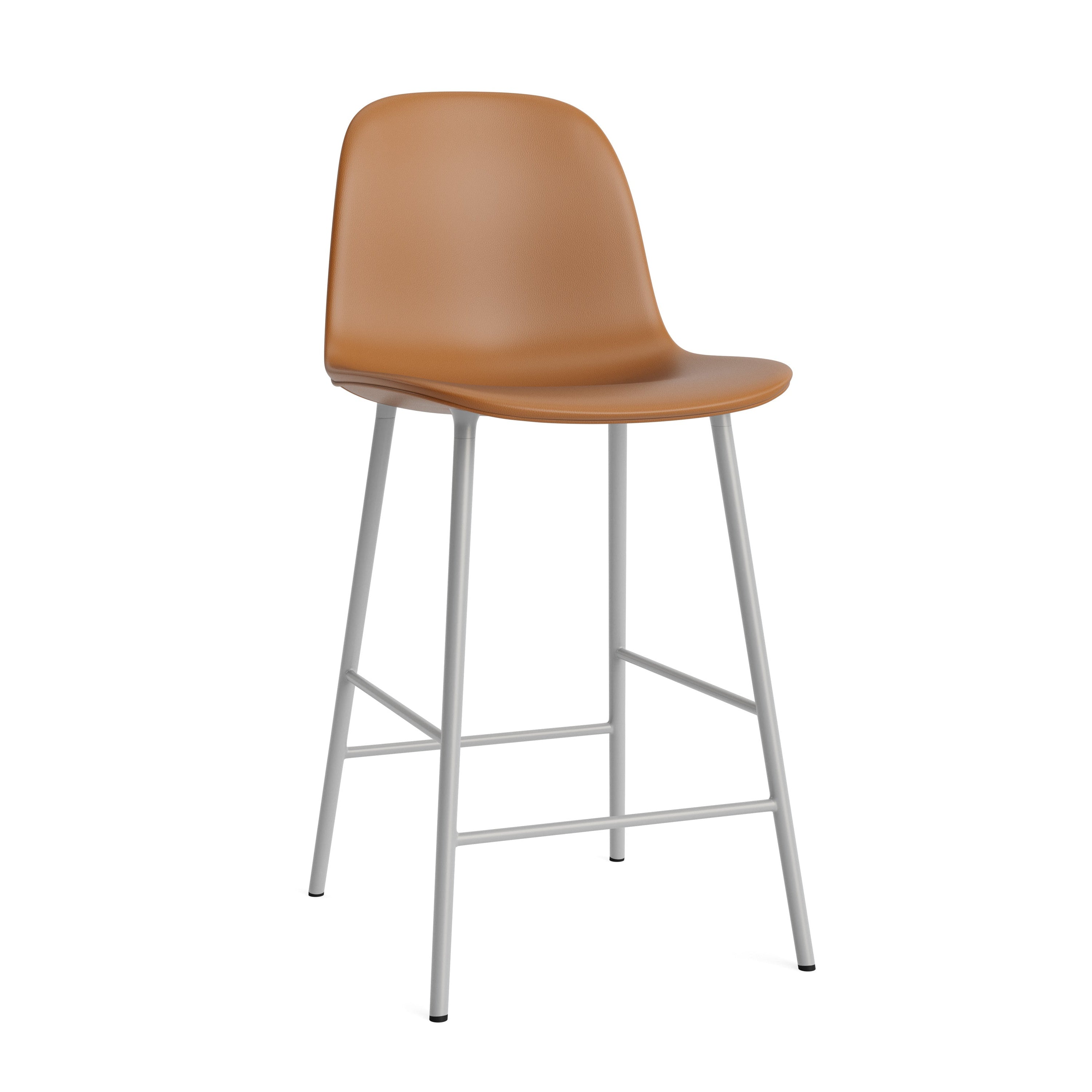 Bar chair upholstered forms with a gray base