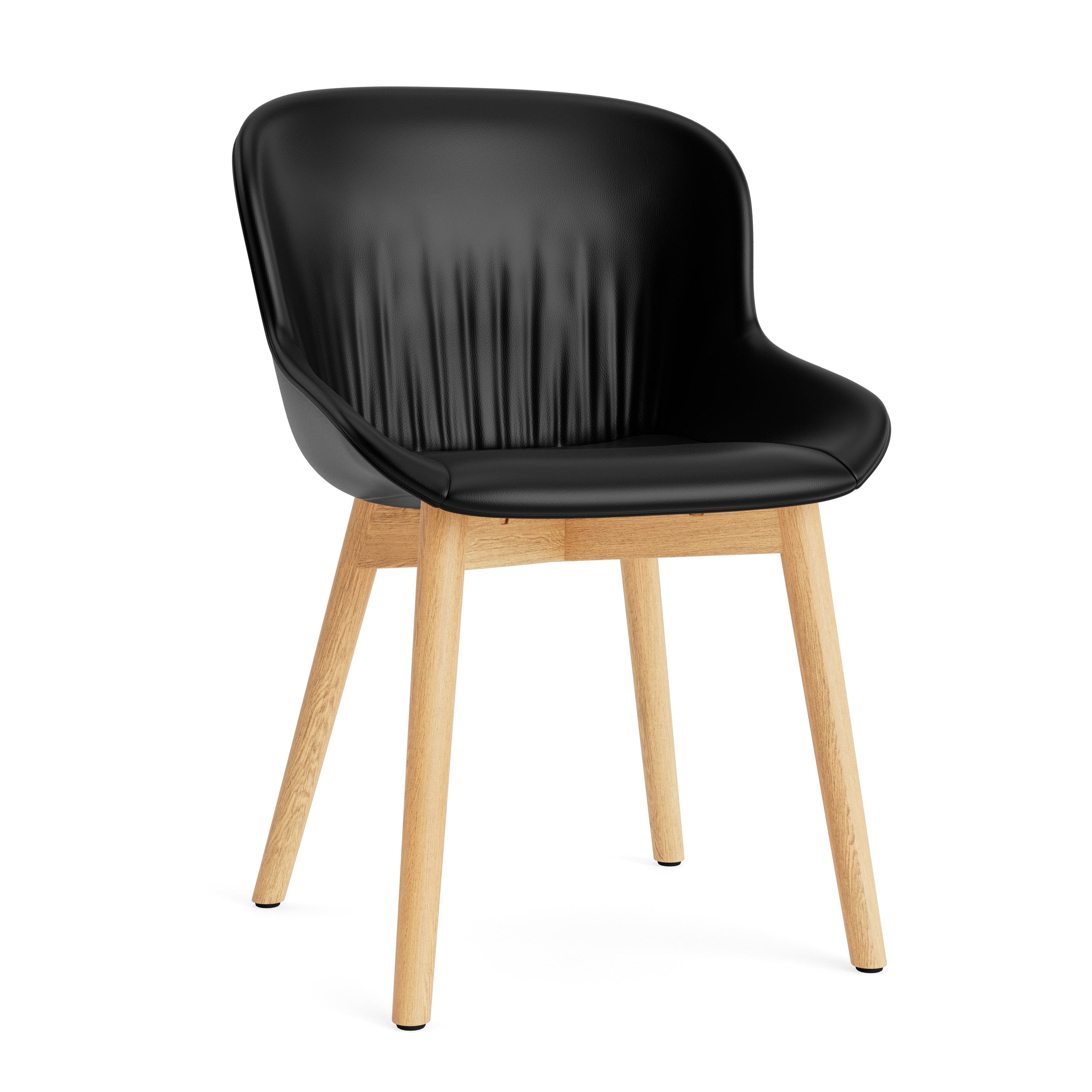 Hyg Comfort upholstered chair with a natural oak base