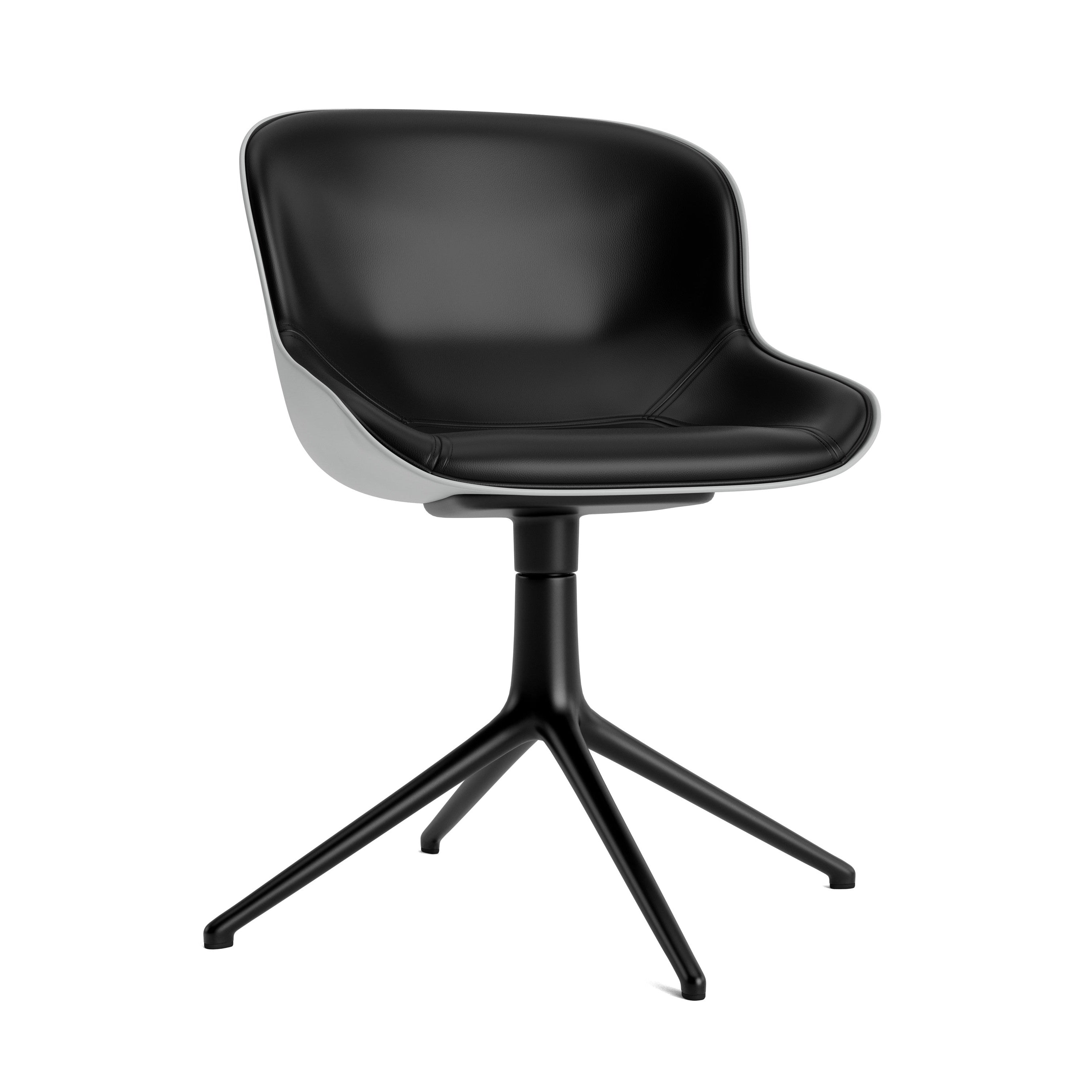 Hyg 4L gray upholstered office chair with a black base