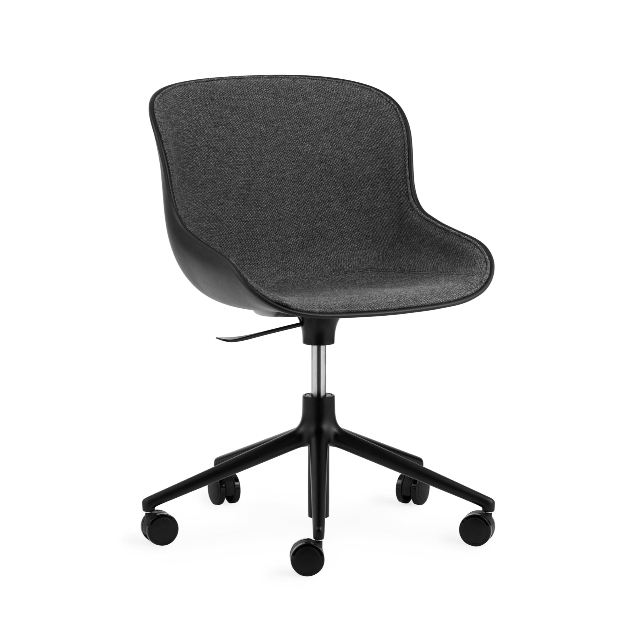 Hyg 5W Upholstered office chair black with black base