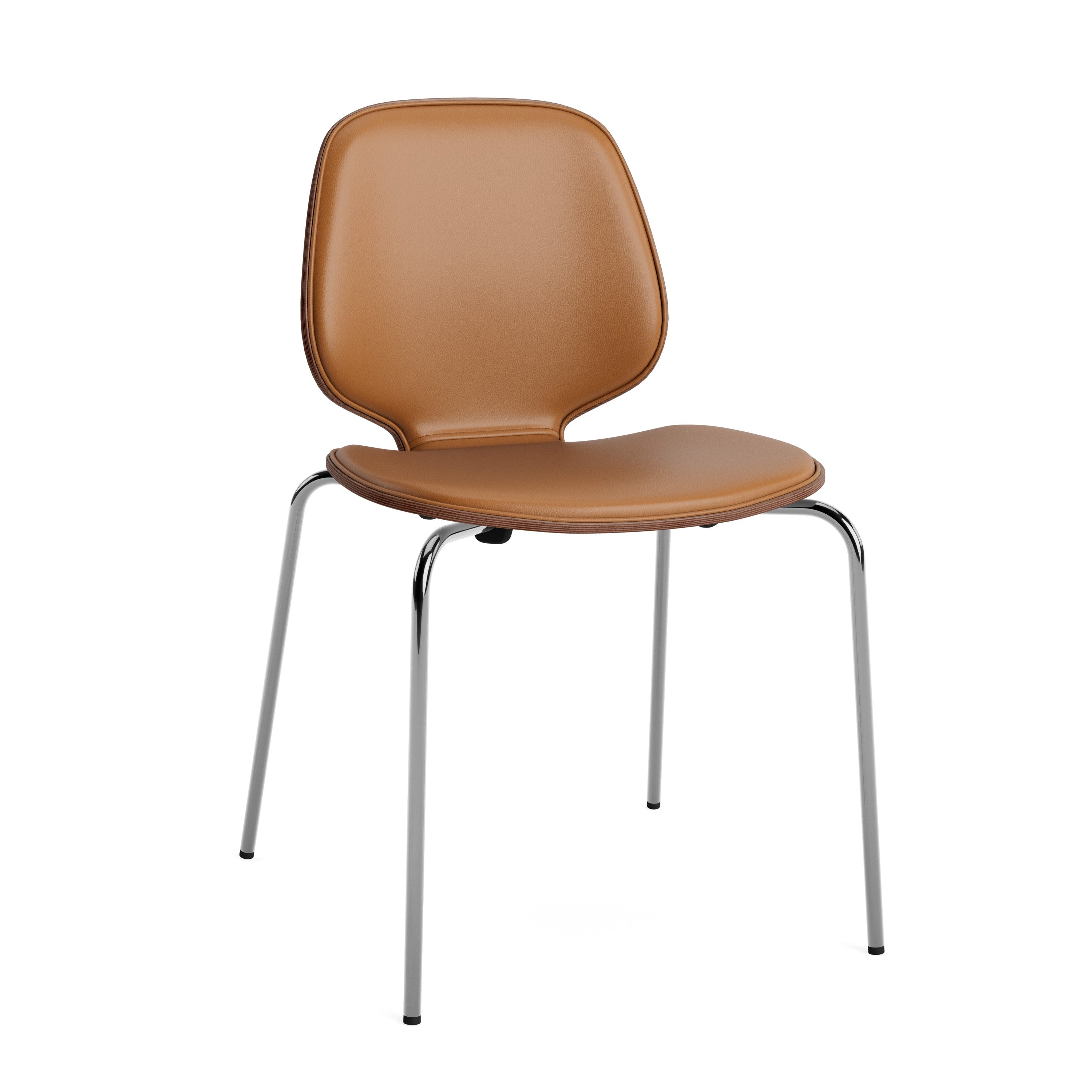 Upholstered chair My nut veneer with a chrome base