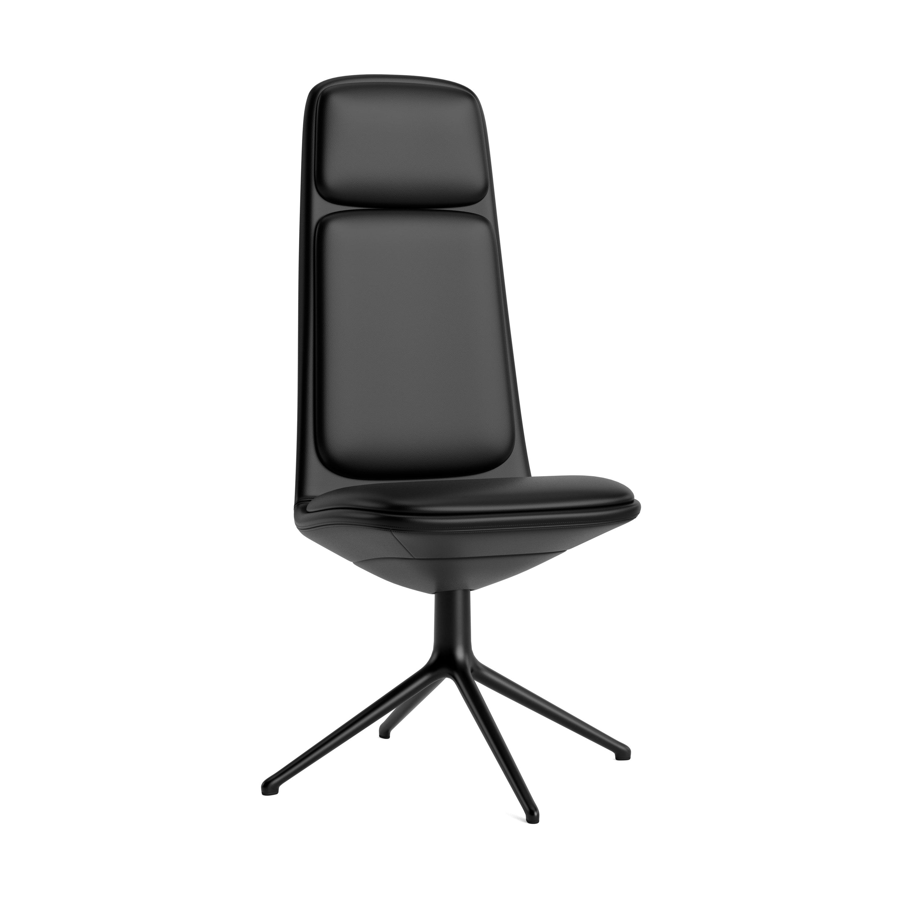 Bieten Sie High 4L Polster Office Chair mit einer schwarzen Basis an