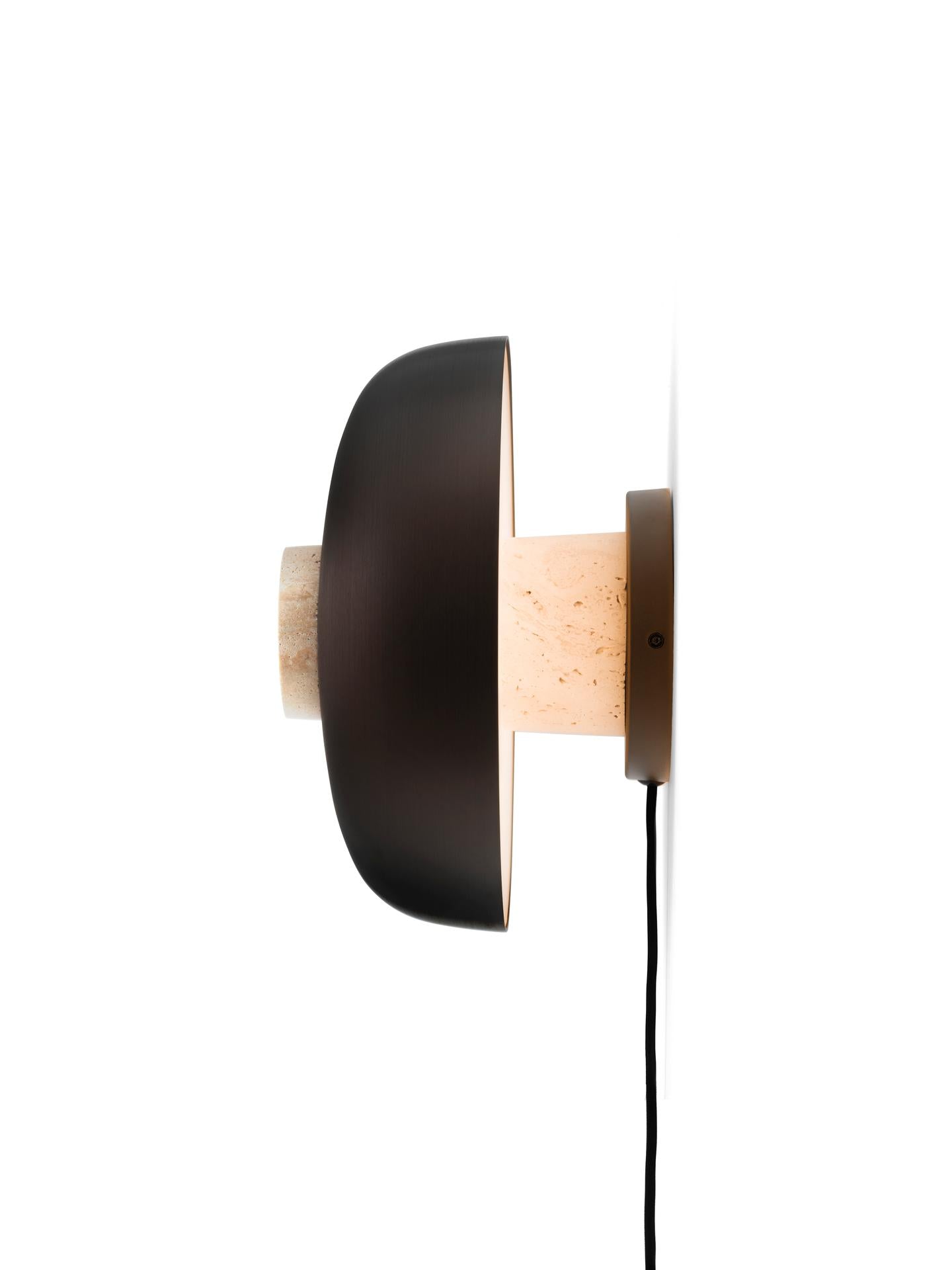 Wandleuchte REVERSE braunes Aluminium