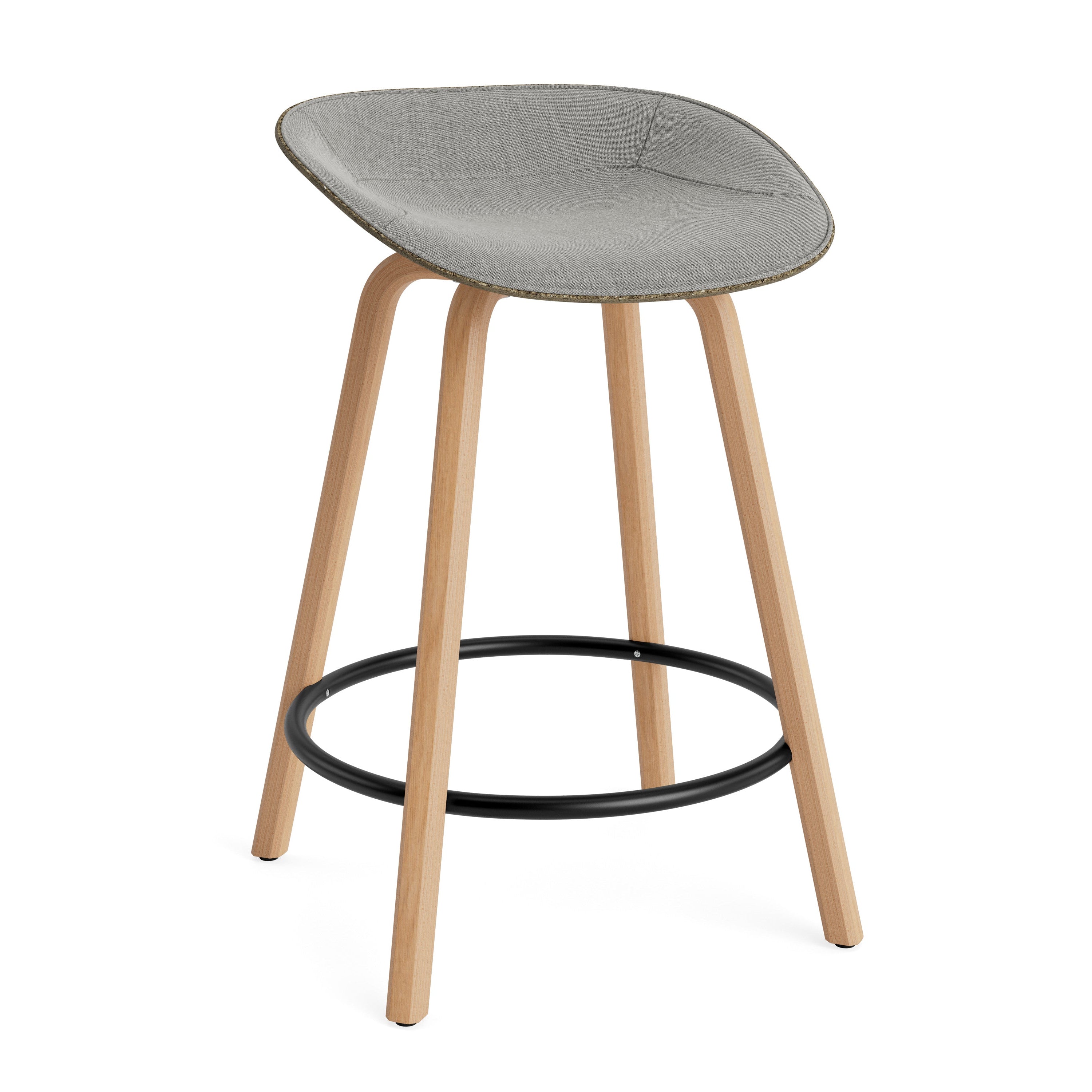 Upholsmotized barrier chair green mat with a beech base