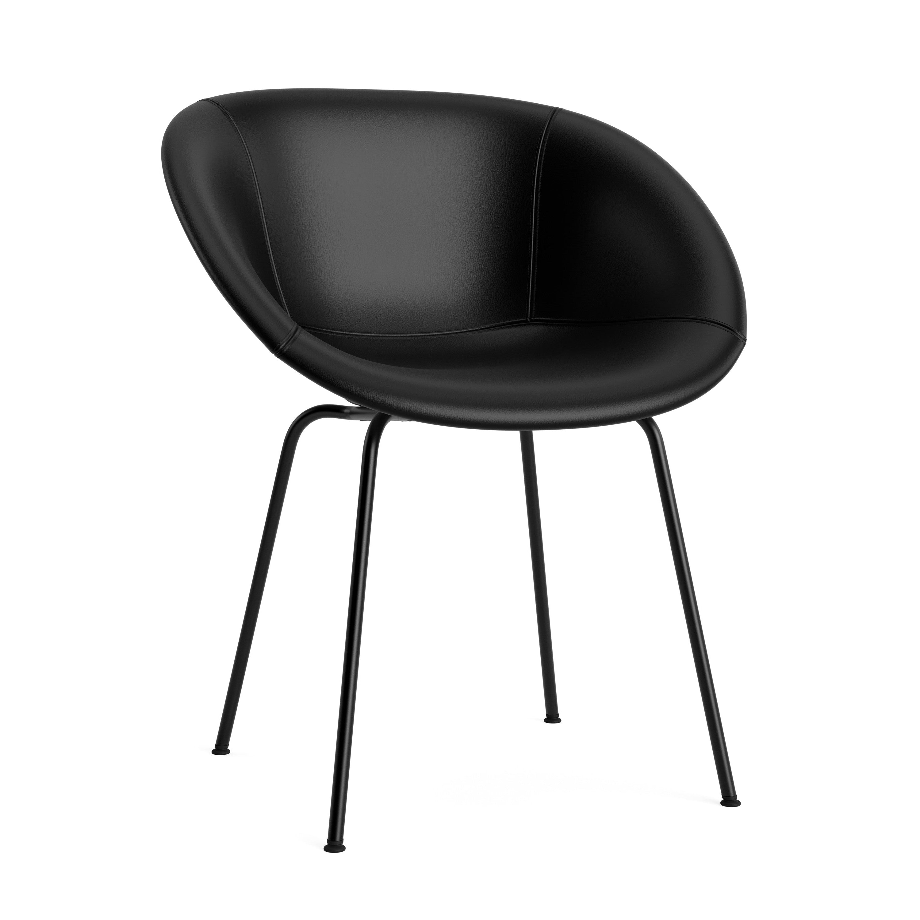 Armchair upholstered chair with a black base