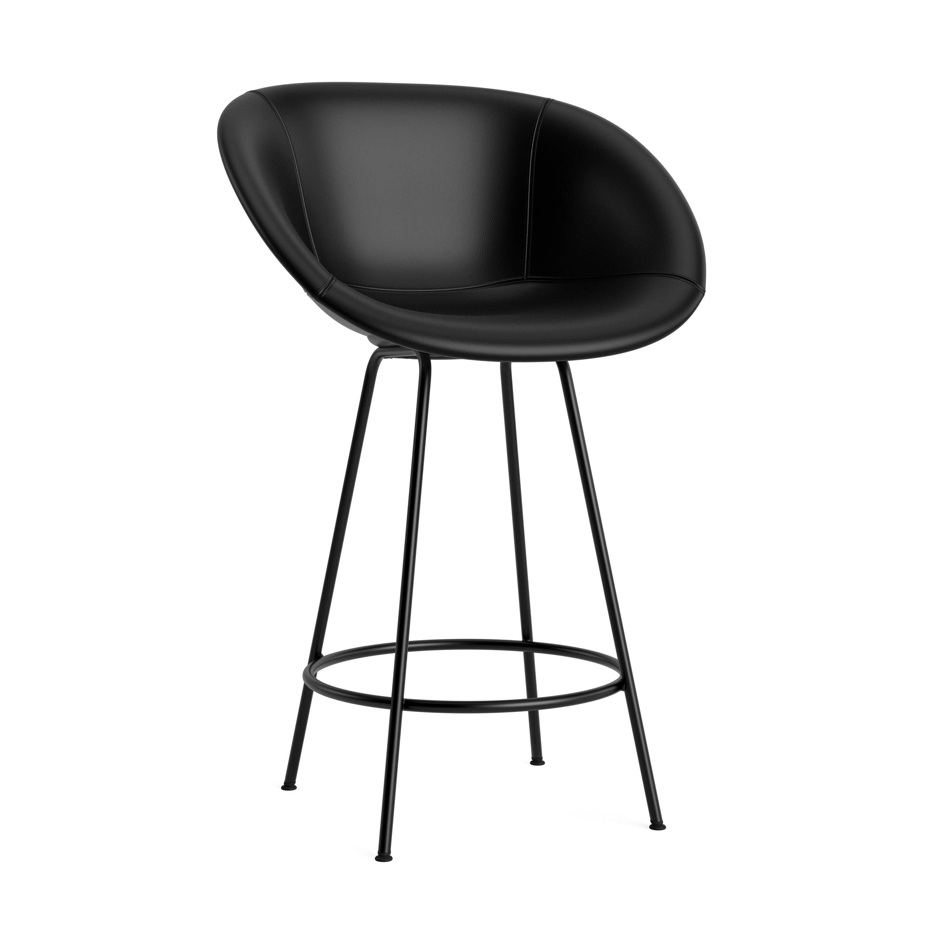 Armchair Upholstered Bar Chair with a black base