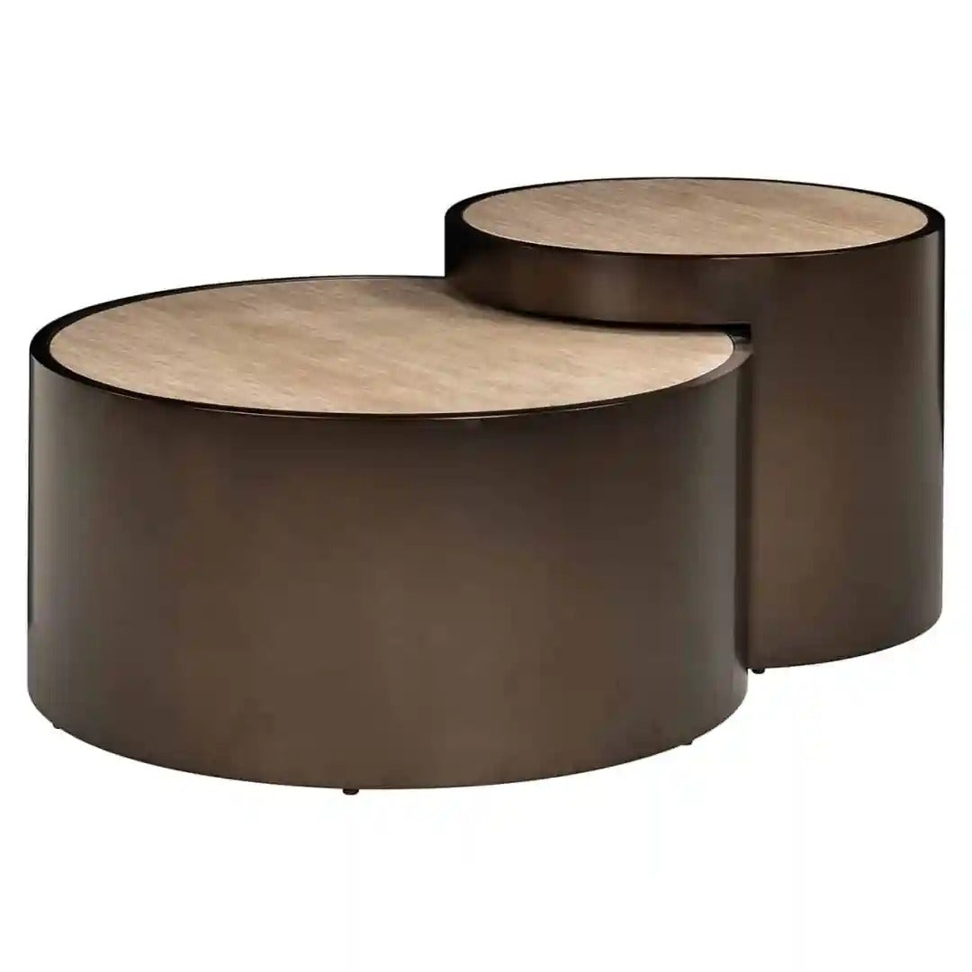 Kaffeetisch-Set RONSON braun