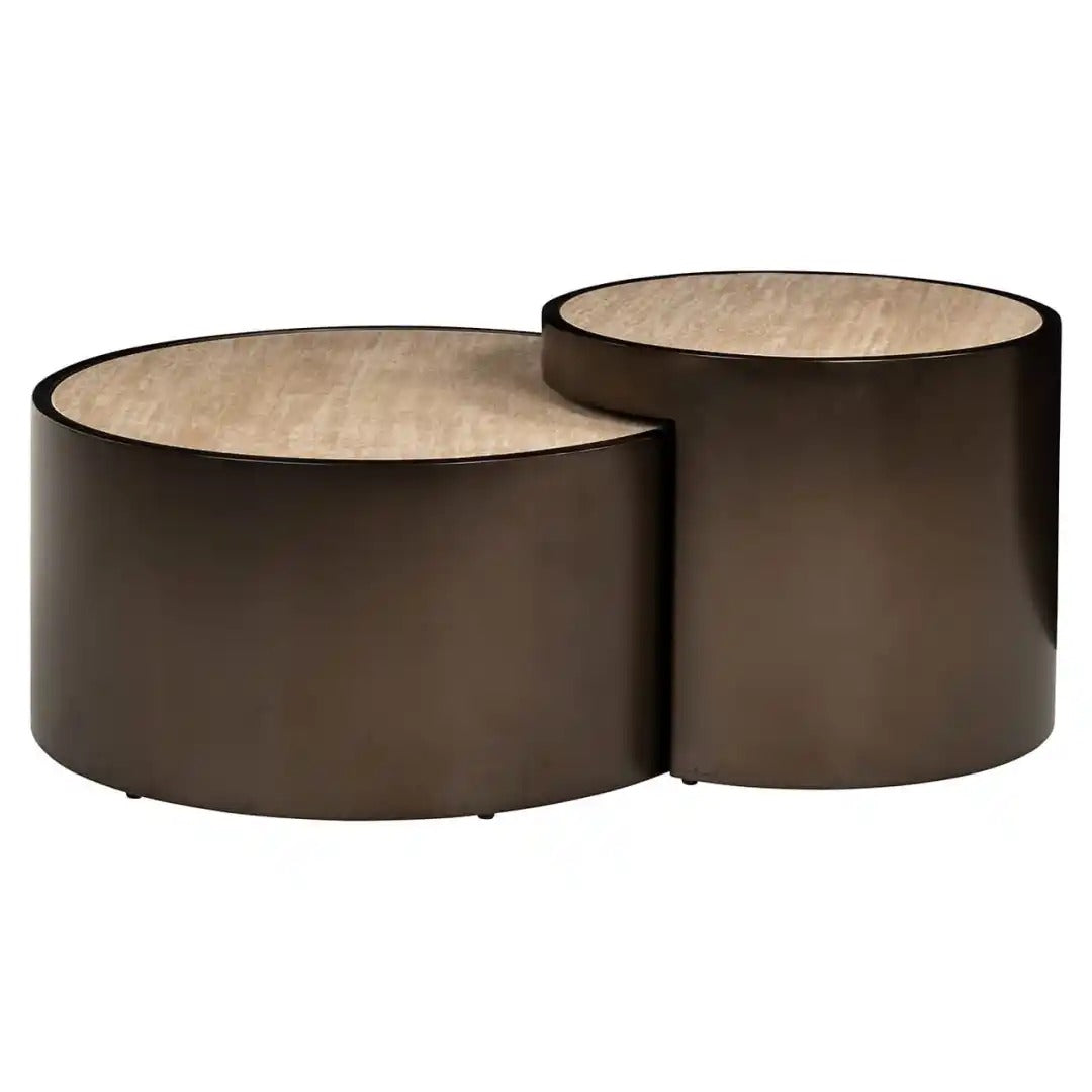 Kaffeetisch-Set RONSON braun