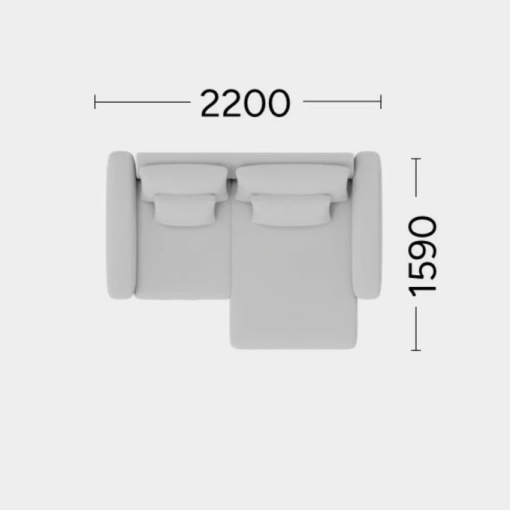 Modularer rechter Ecksofa NOOR personalisierbar
