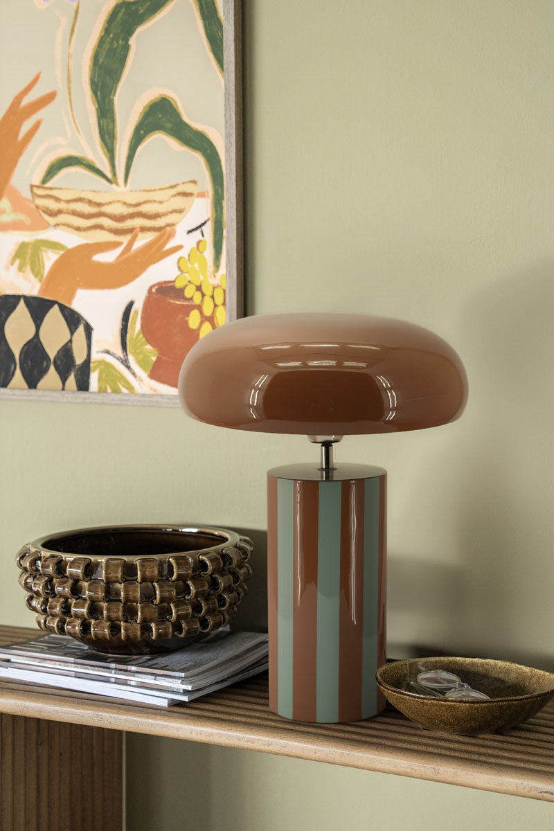 STREEPZ Table Lamp Brown with Blue