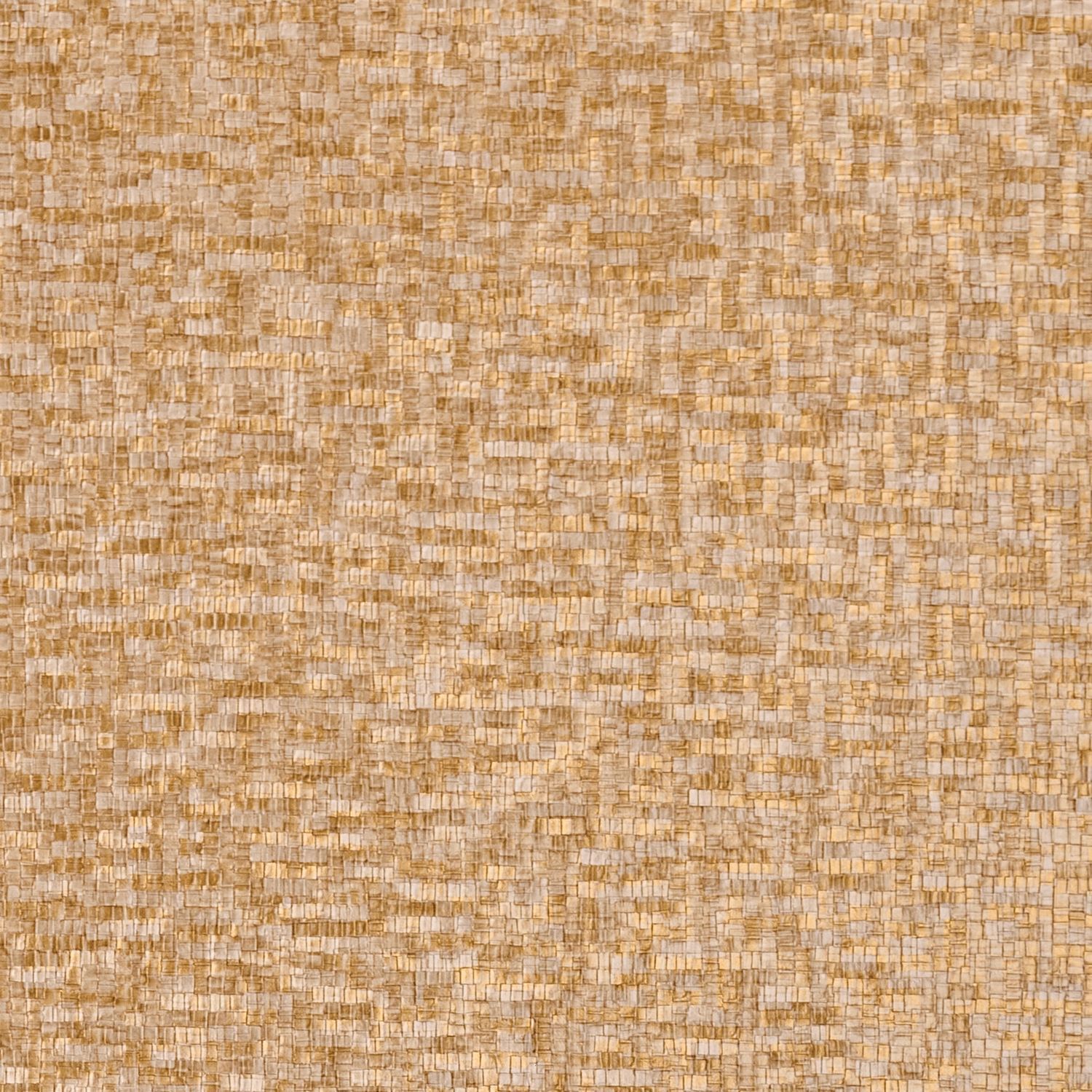 Structural wallpaper imitating mosaic TESSELA - MORDORE warm brown with gold