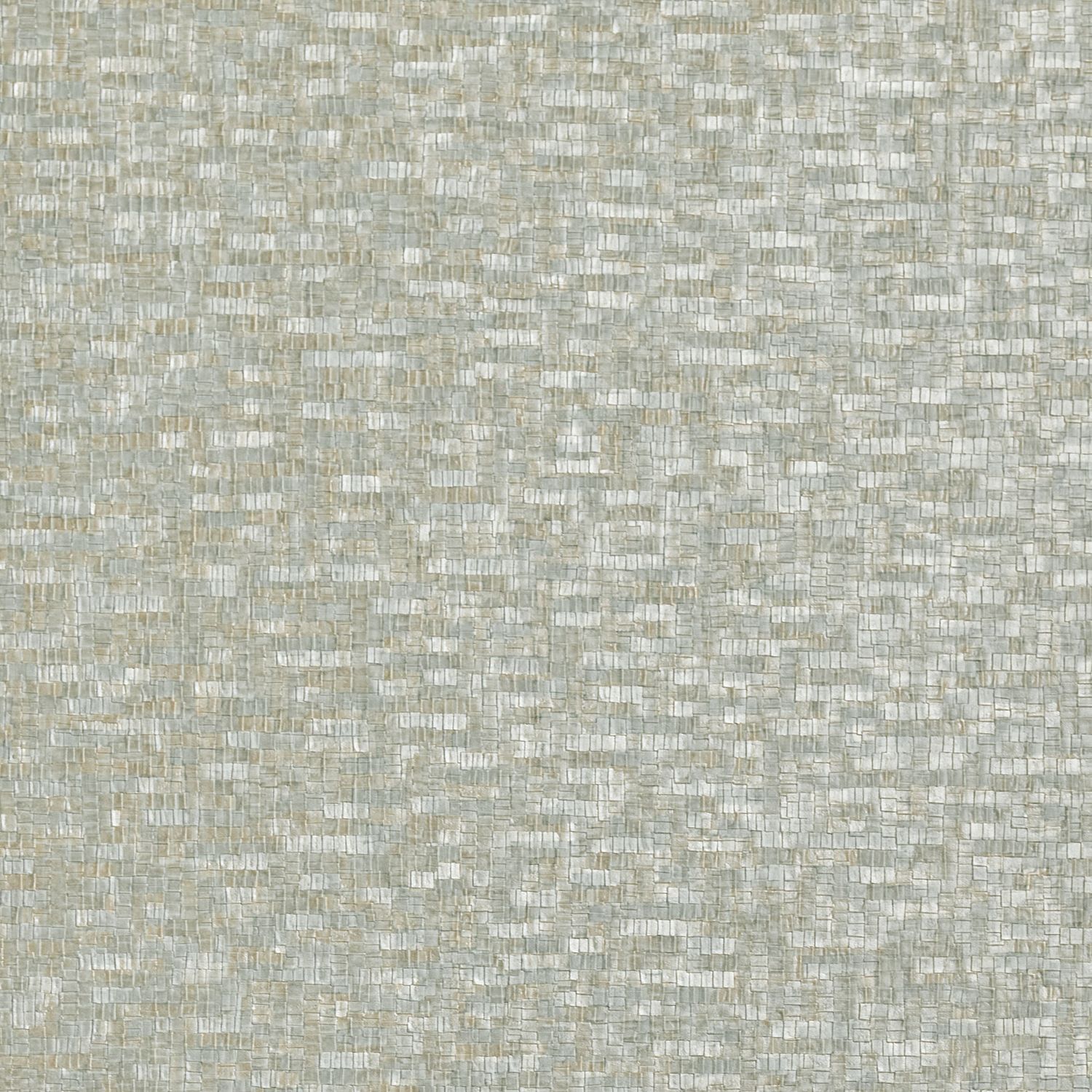 Structural wallpaper mimicking mosaic TESSELA - OPALINE/DORE gray with gold