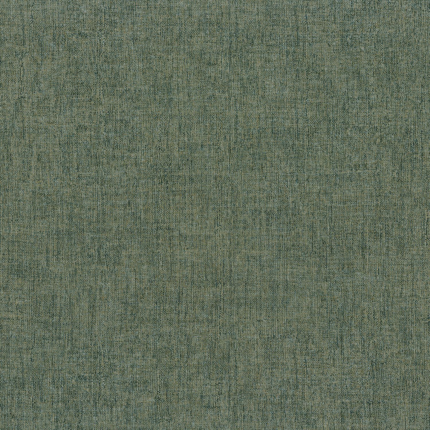 DIOLA Textured Wallpaper Imitating Canvas - DARK GREEN VERT ANGLAIS