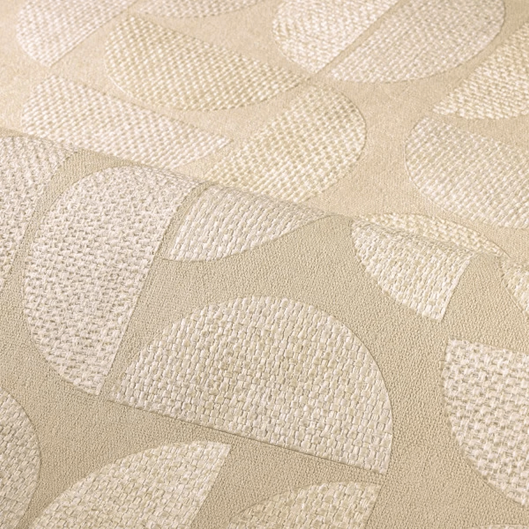Structural vinyl wallpaper with geometric pattern DUALIS - SAND