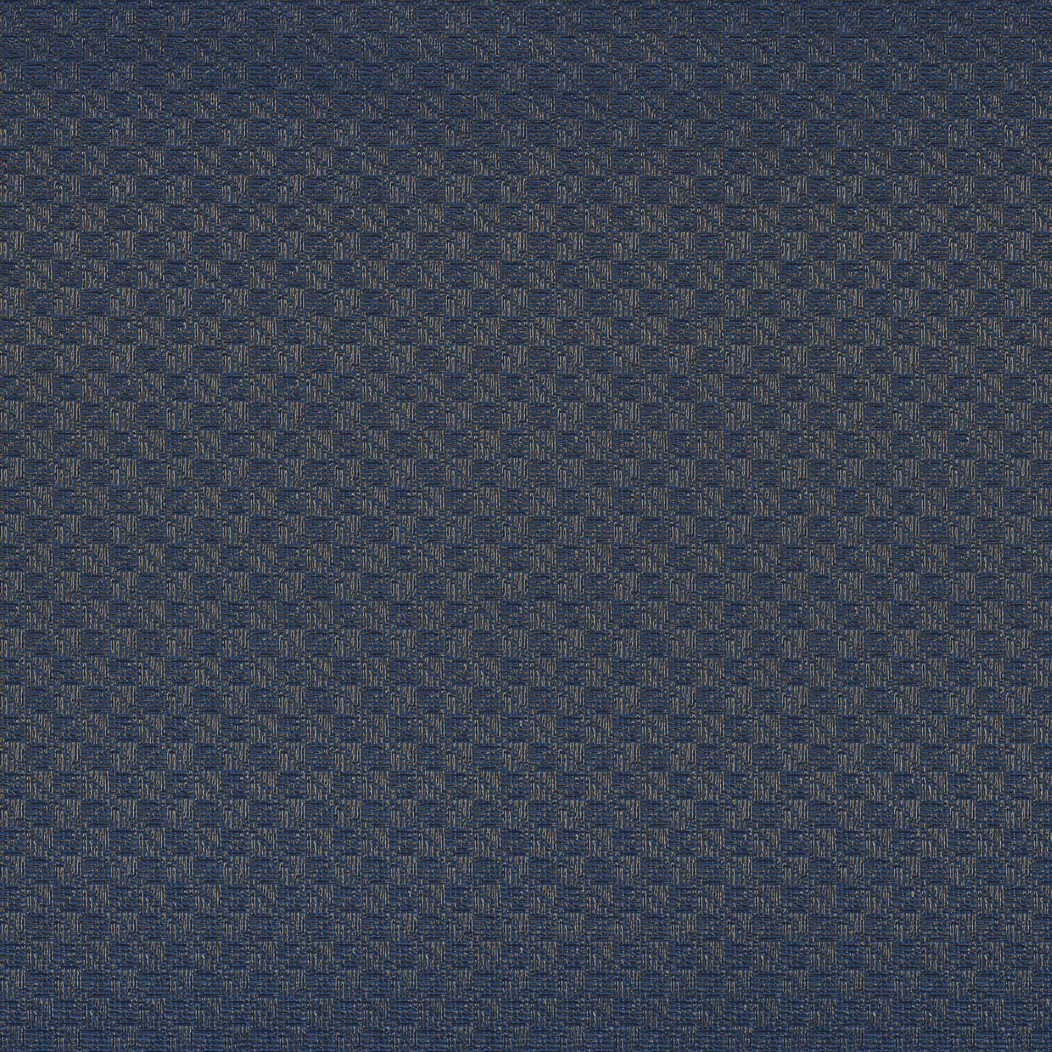 WAGARA - MARINE/DORE navy blue woven structural wallpaper resembling mosaic with gold