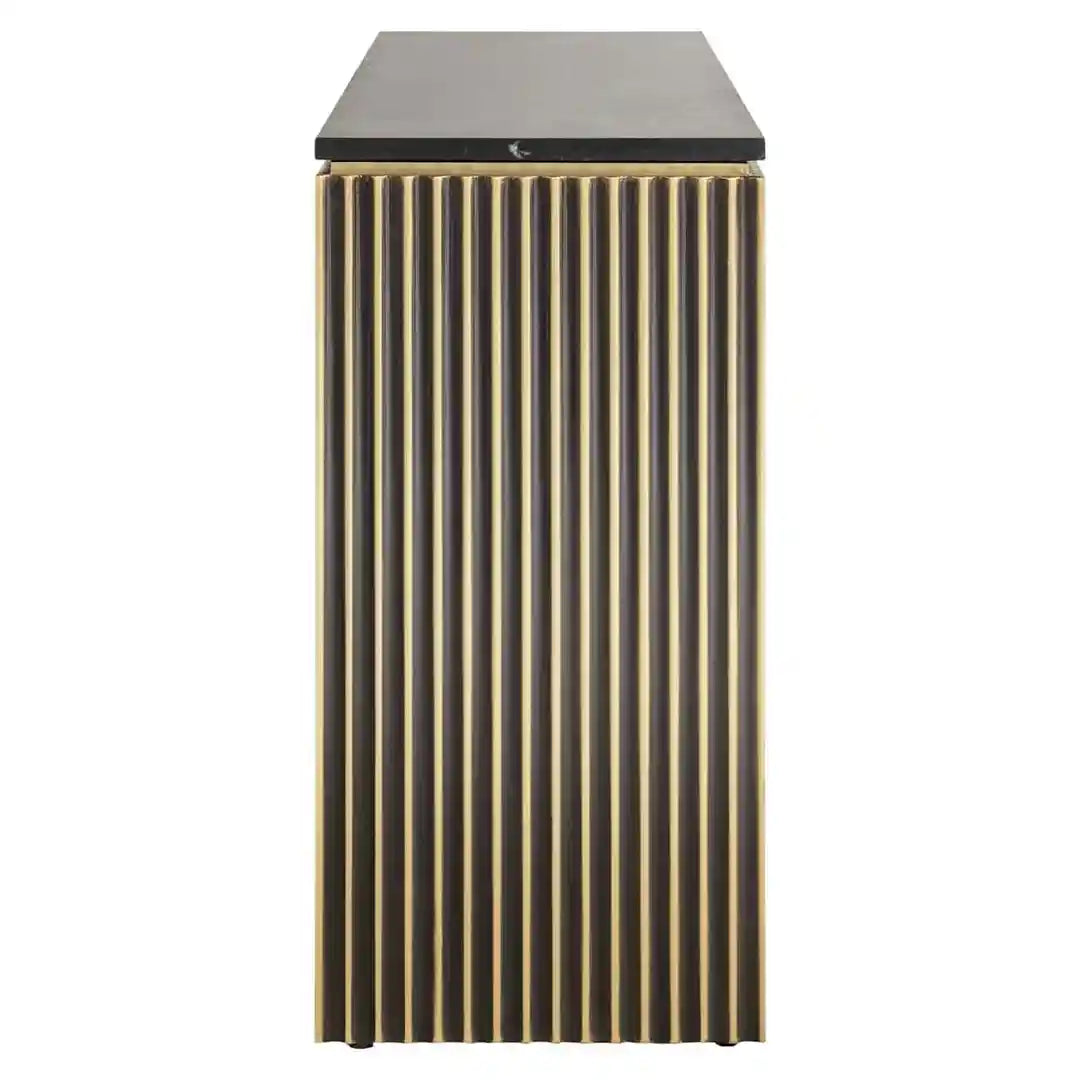 Kommode LES ARCS Marmor mit Messing