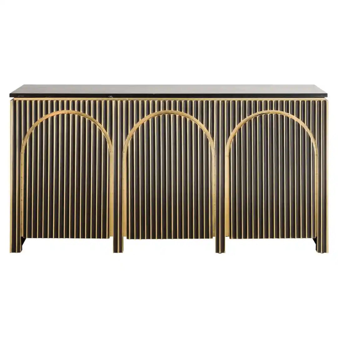 Kommode LES ARCS Marmor mit Messing