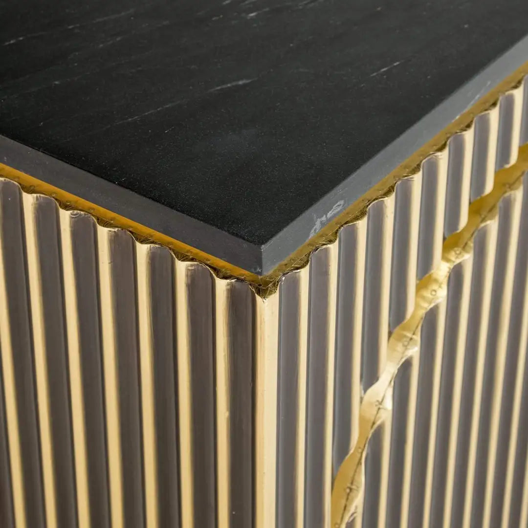 Kommode LES ARCS Marmor mit Messing