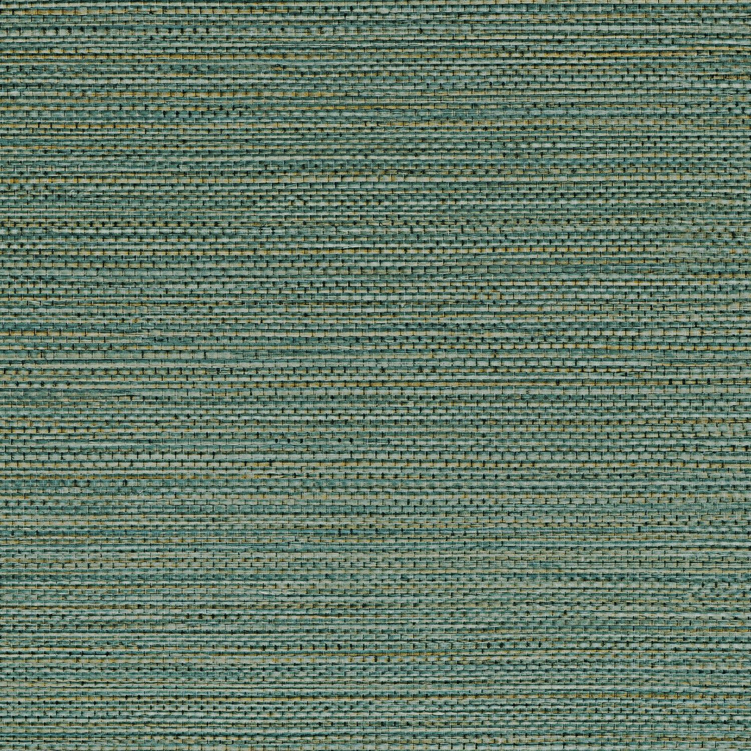 Structural wallpaper imitating seagrass fibers ZOSTERA - EMERAUDE emerald