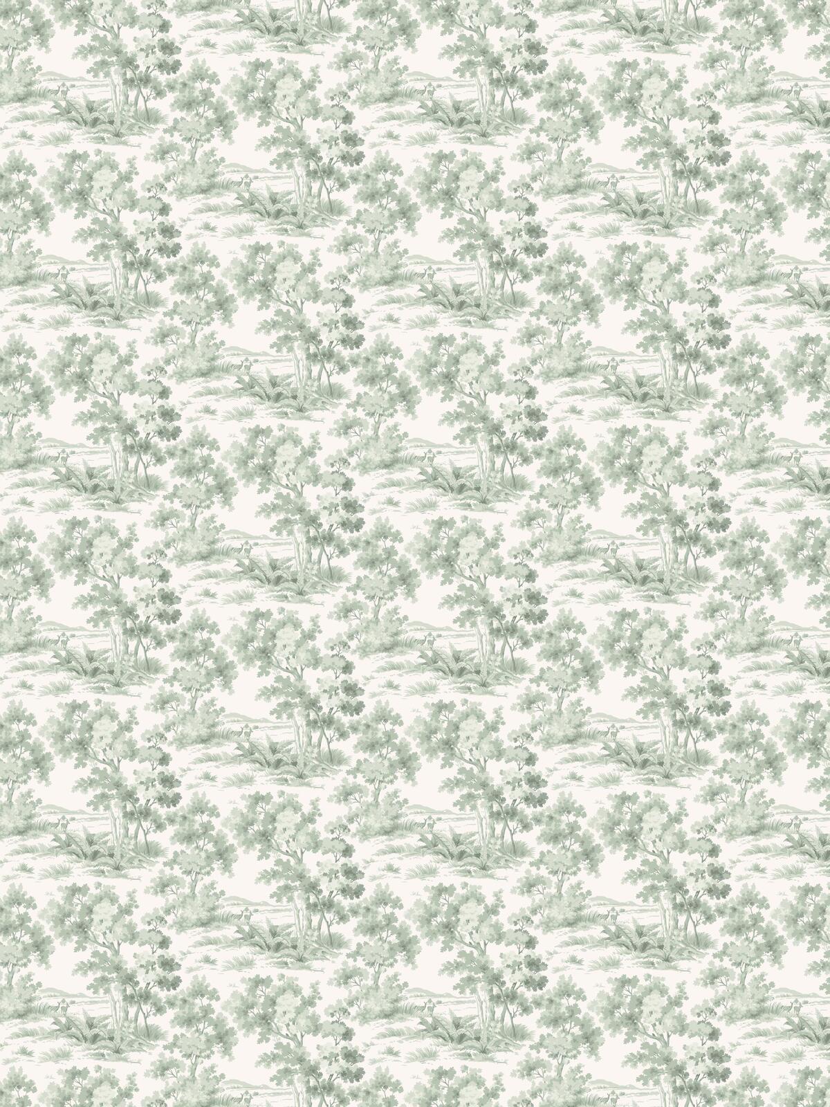 Vlies-Tapete mit pflanzlichem Muster COUNTRYSIDE MORNING beige mit grünem Akzent