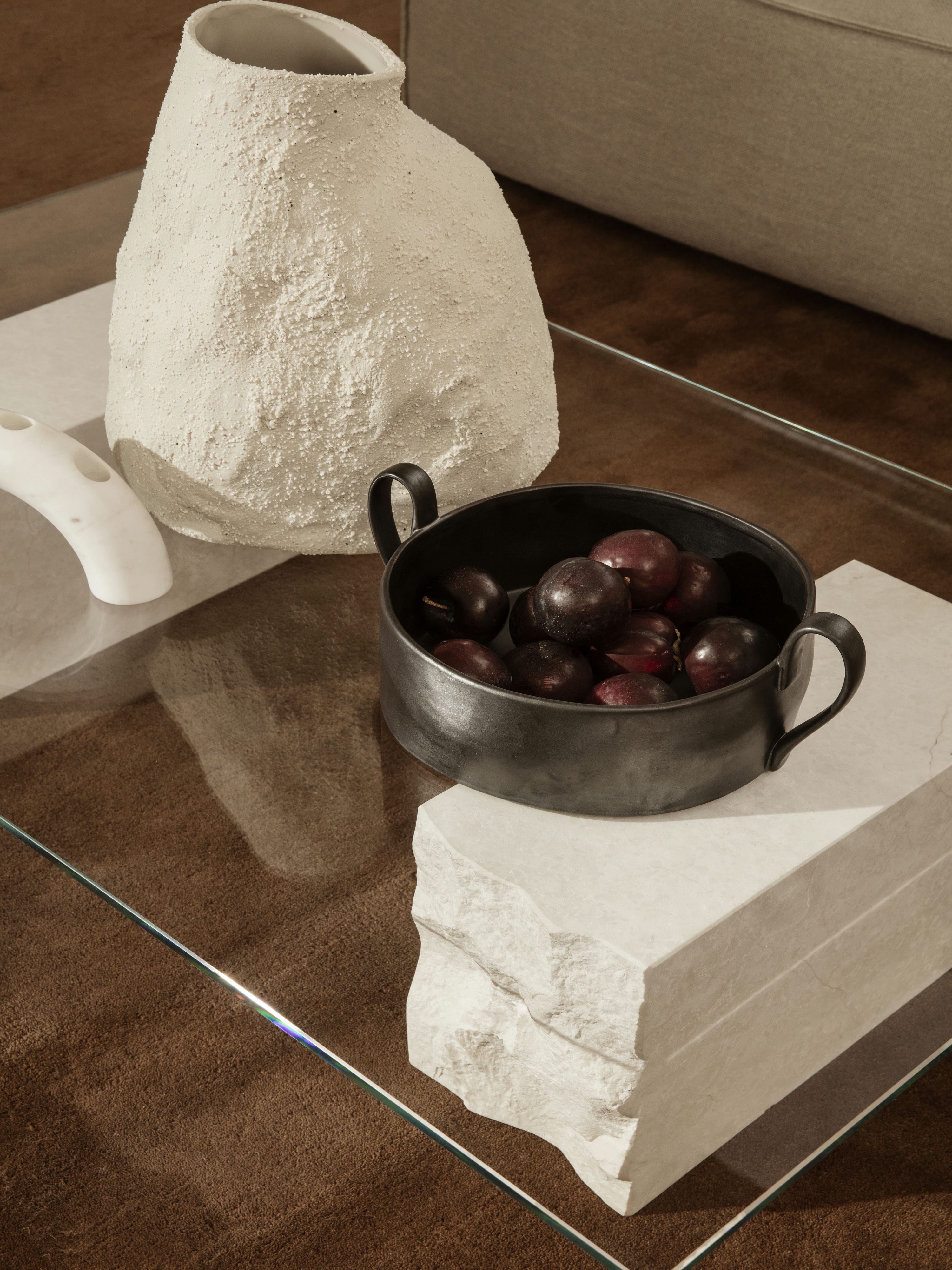 Mineral coffee table white marble