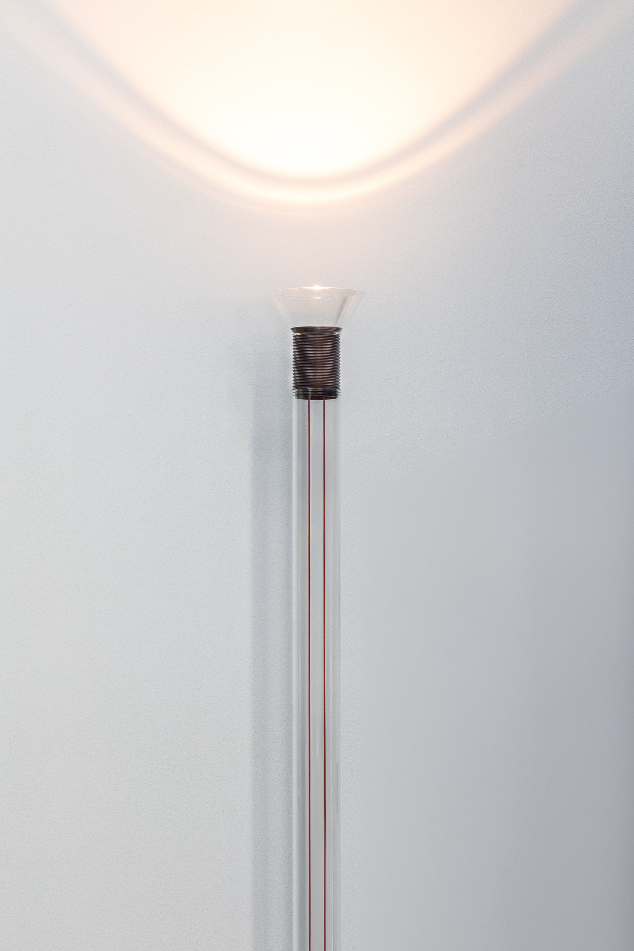 DIA Floor Lamp in Transparent with Matte Brown Accents