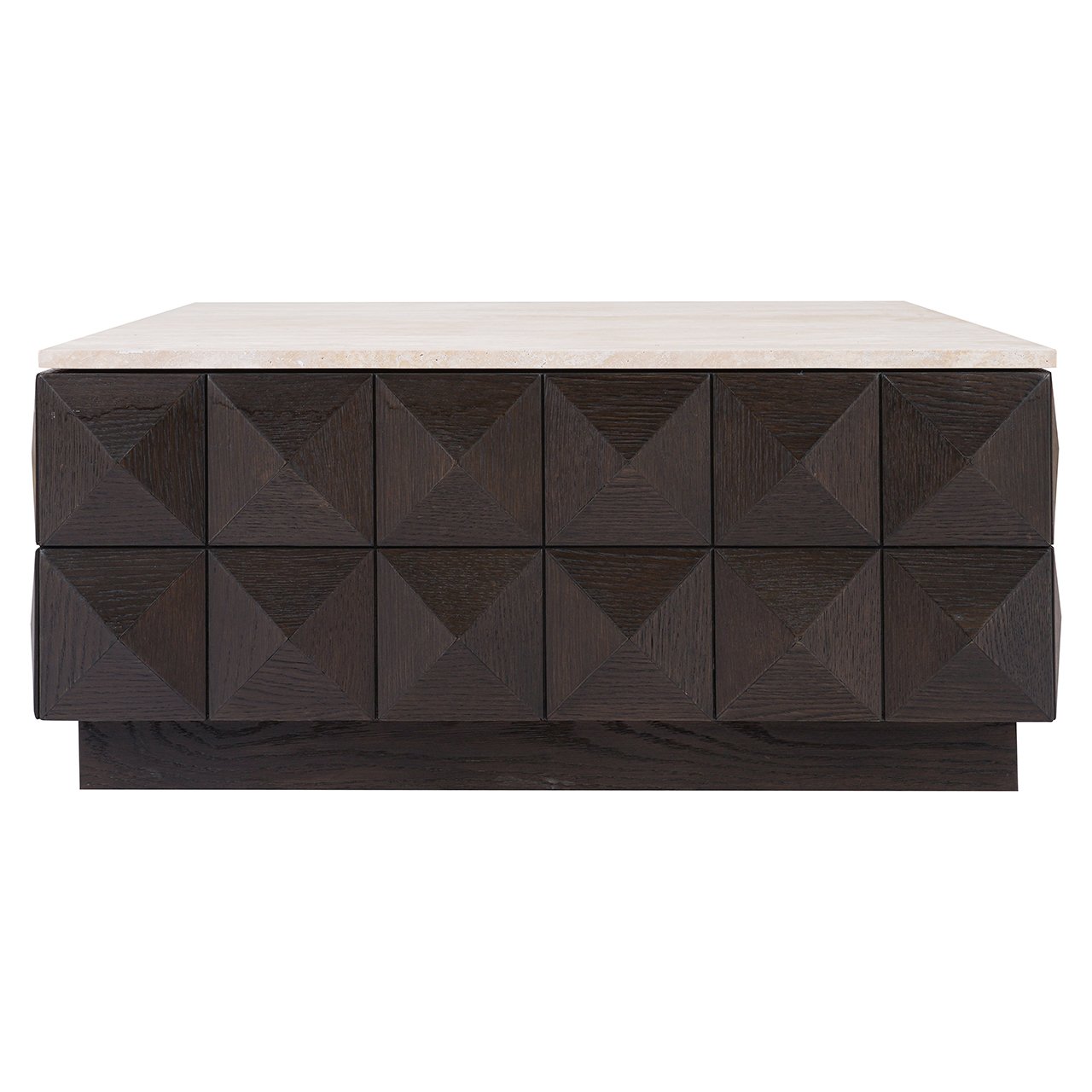 CLAREMONT coffee table brown with beige top
