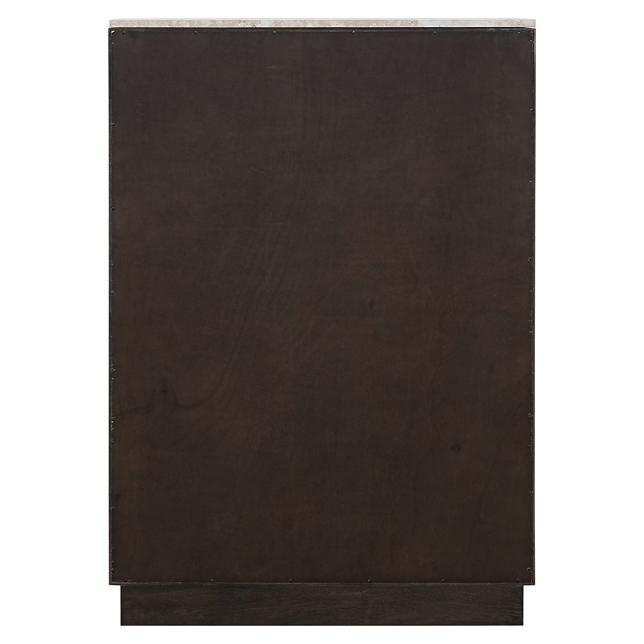 High Chest of Drawers CLAREMONT brown with beige stone